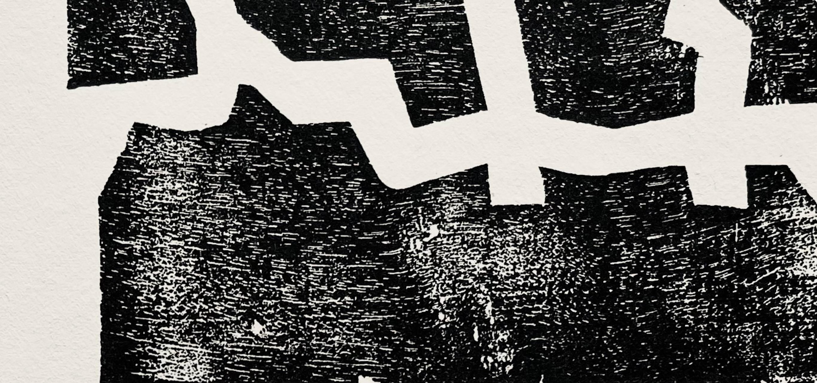 Eduardo Chillida, Composition, Derrière le miroir, Limited Edition Woodcut