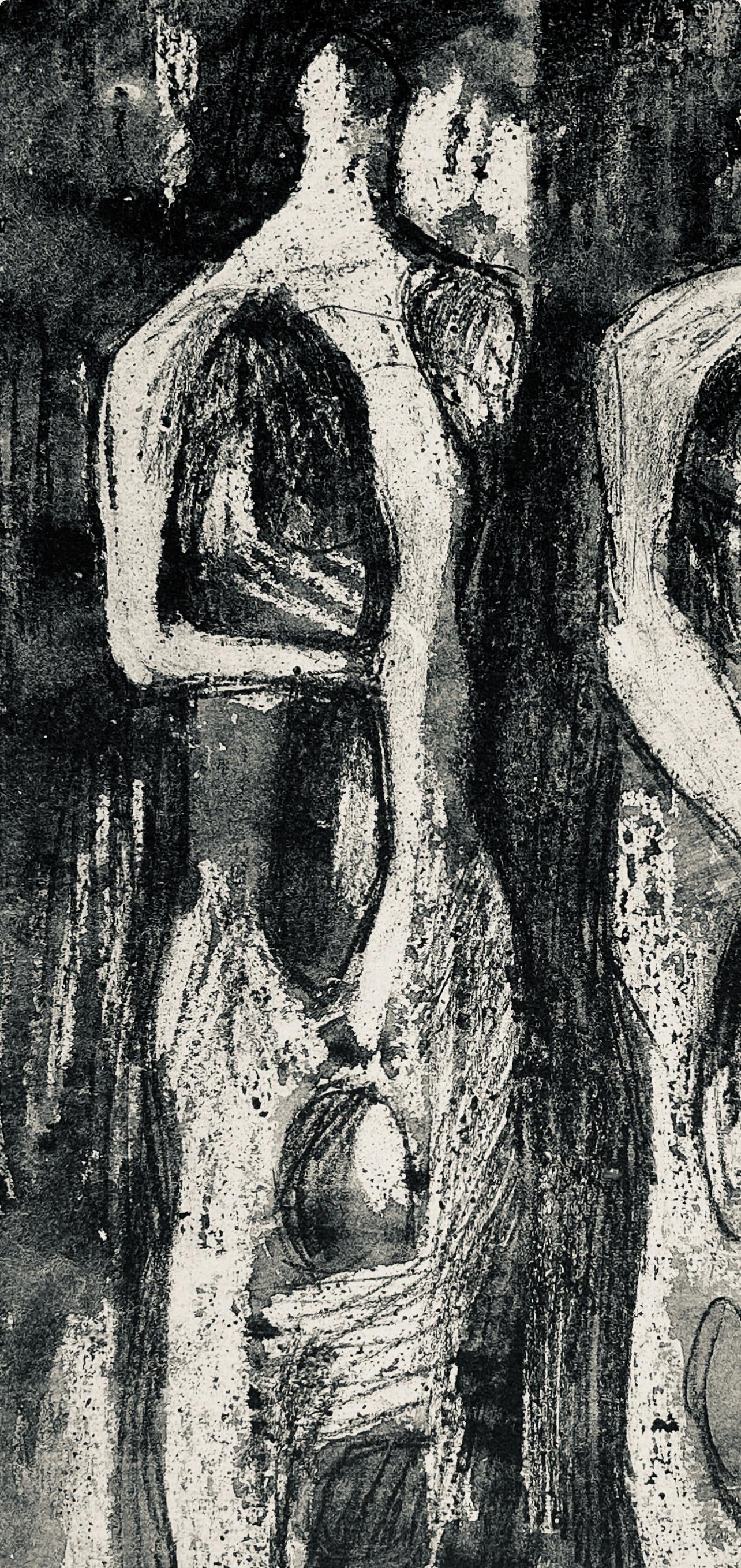 Henry Moore, Two Standing Figures, The Drawings of Henry Moore, Limited Edition Lithograph