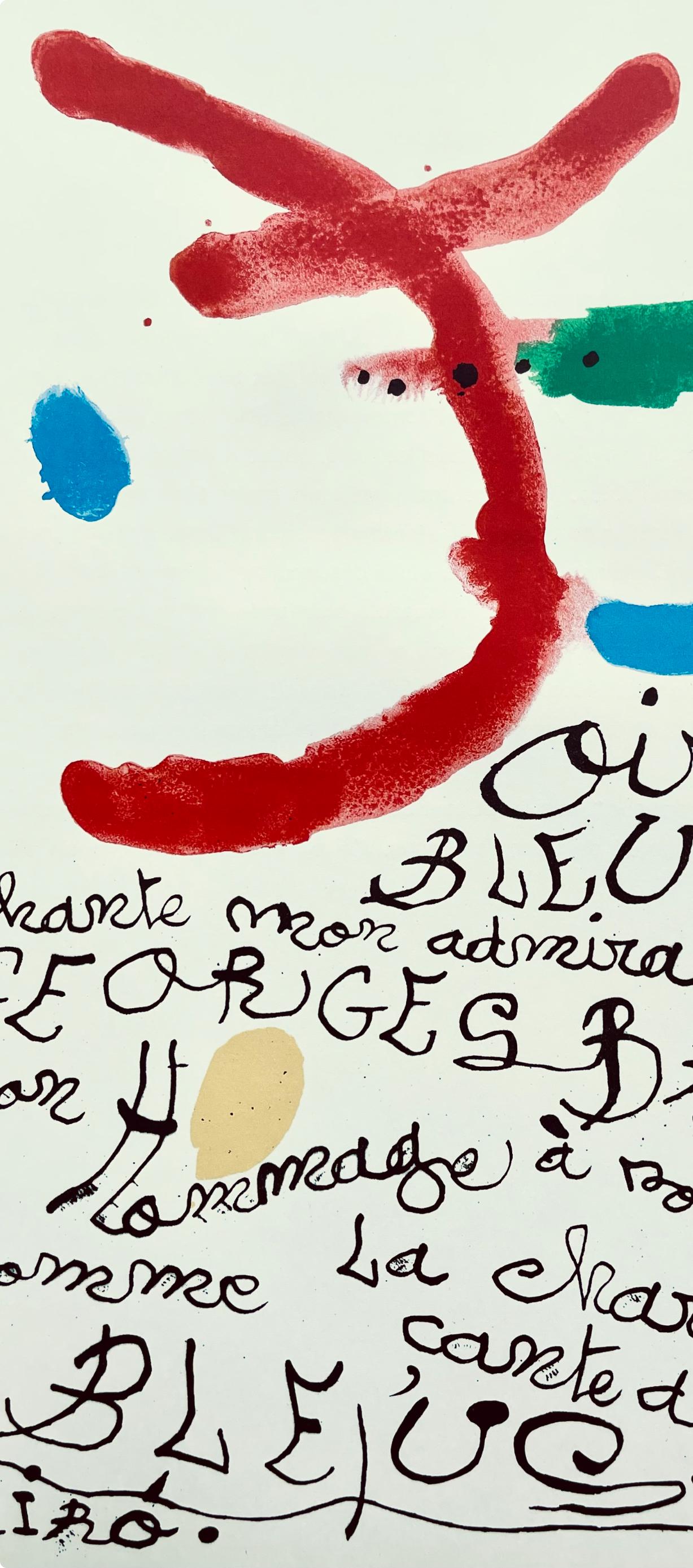 Joan Miró, Poême pour Georges Braque (Cramer 87), l’Hommage à Georges Braque, Derrière le miroir, Limited Edition Lithograph