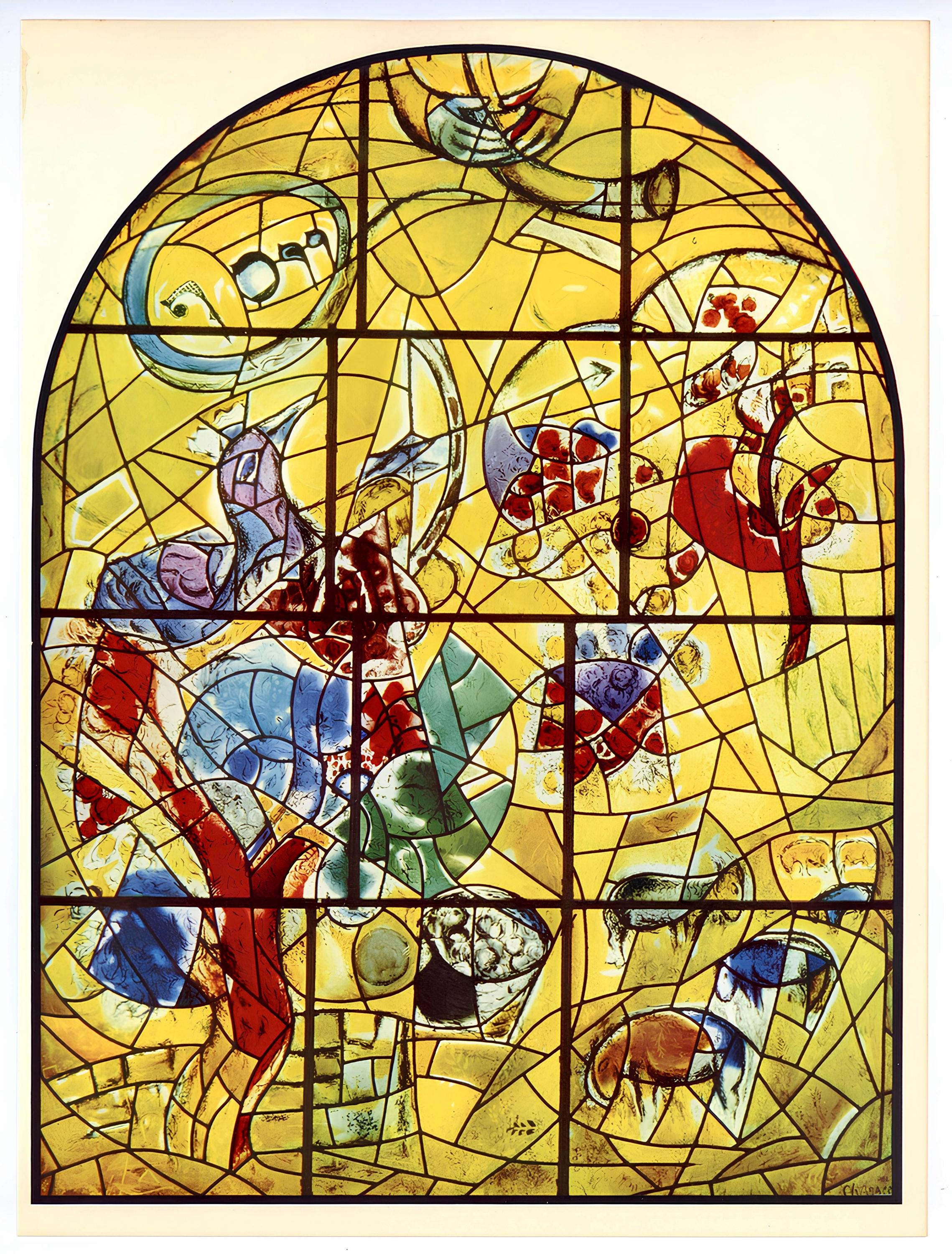 Marc Chagall, Tribe of Joseph, Jerusalem Windows, Limited Edition Lithograph