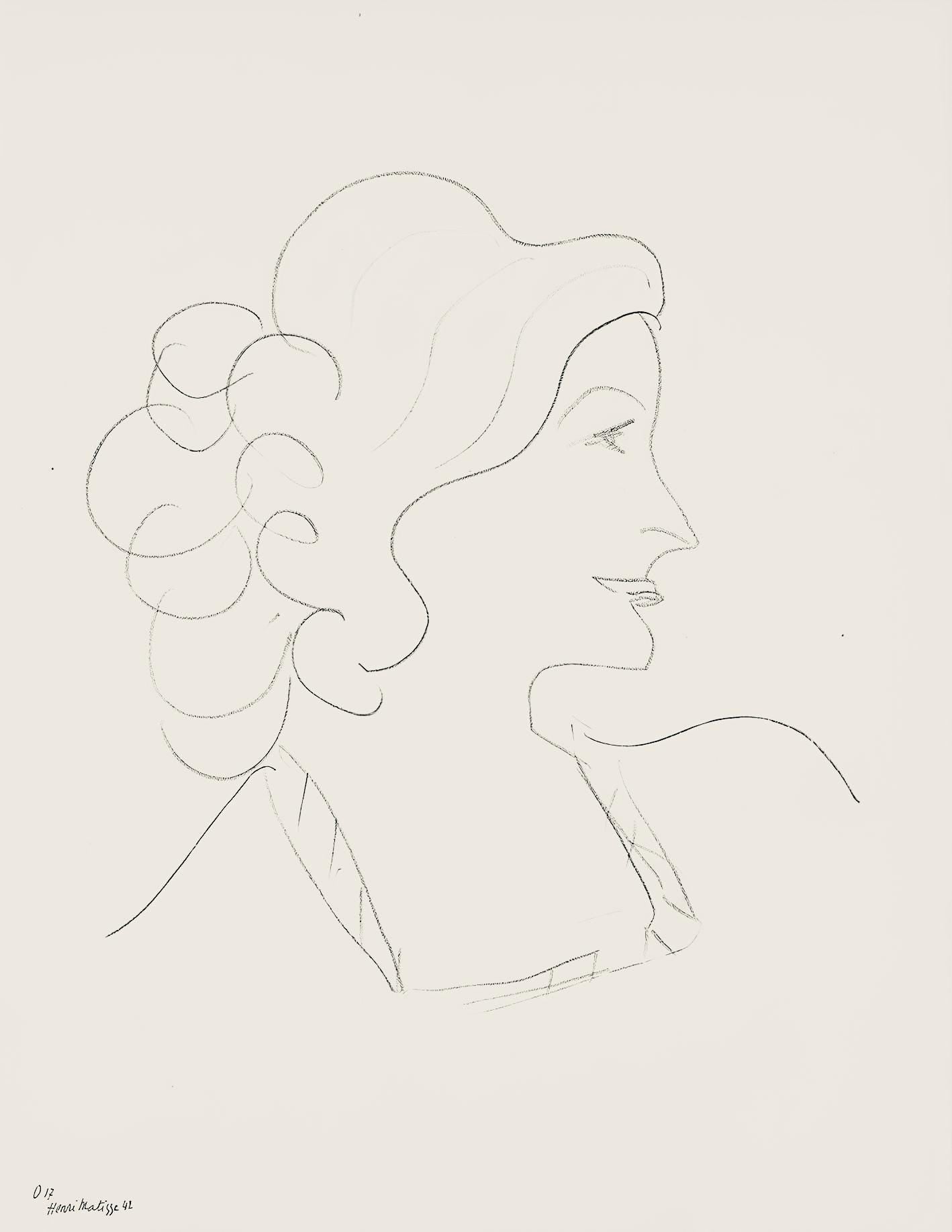 Henri Matisse, Série O, var. 17 (Duthuit 9), Henri Matisse, Dessins, Thèmes et variations, Limited Edition Lithograph