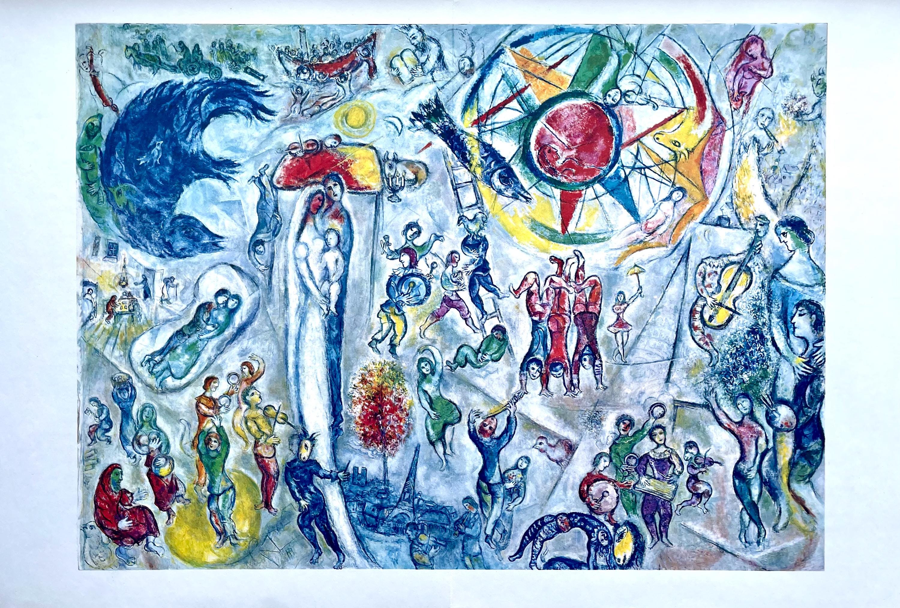 Marc Chagall, Composition, Derrière le miroir, Limited Edition Lithograph