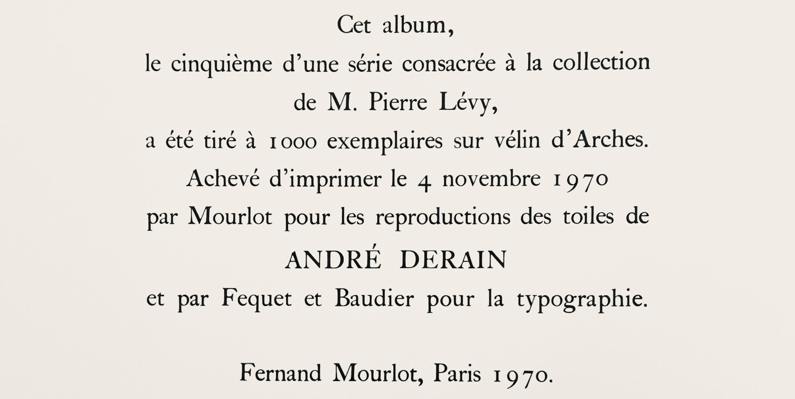 André Derain, Denise and Claire Lévy, André Derain, Collection Pierre Lévy, Limited Edition Lithograph