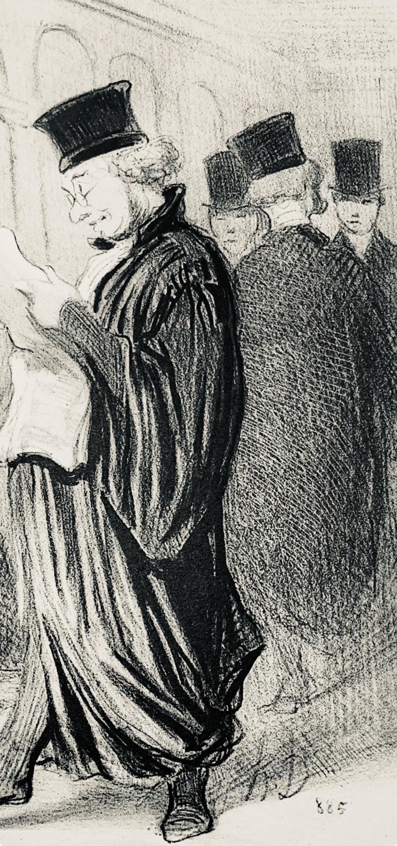 Honoré Daumier, Composition, Honoré Daumier, Law and Justice, Limited Edition Lithograph