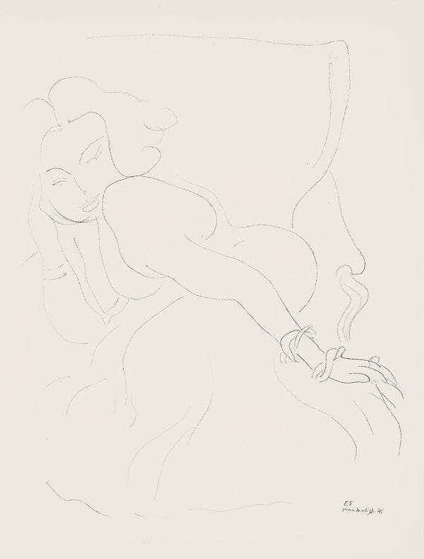 Henri Matisse, Série E, var. 5 (Duthuit 9), Henri Matisse, Dessins, Thèmes et variations, Limited Edition Lithograph