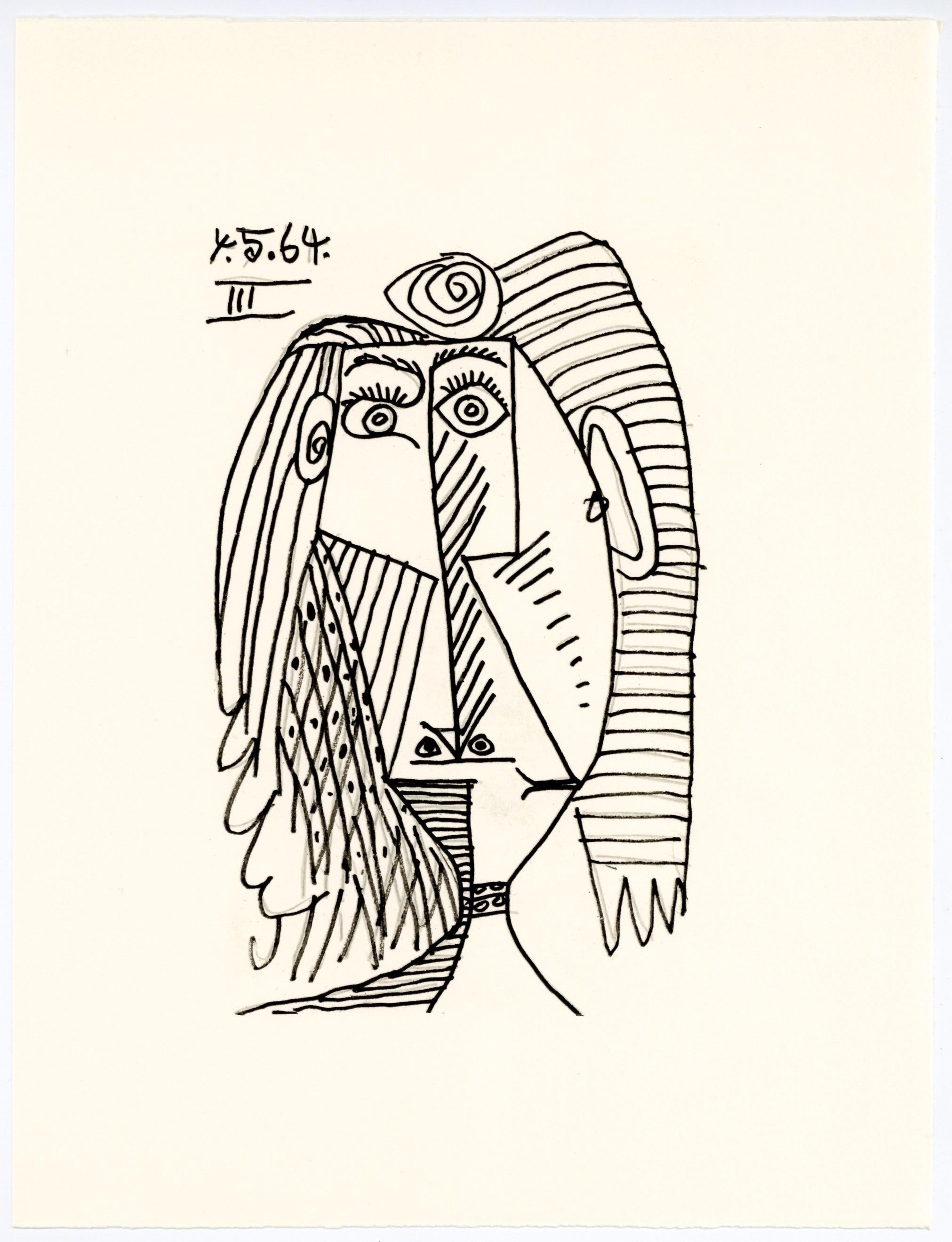 Pablo Picasso, Composition, Le Goût du Bonheur (Cramer 148; Bloch 2013), Limited Edition Mixed Media Lithograph