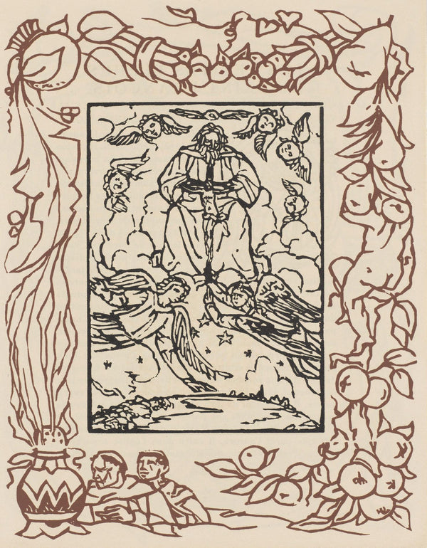 Émile Bernard, Composition (Morane, No. 100), Les Petites Fleurs de St. Françoise, Limited Edition Woodcut