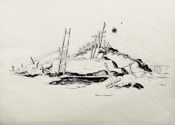 Jean Lurçat, aprèsça on recommence, huit dessins à la plume, Limited Edition Lithograph