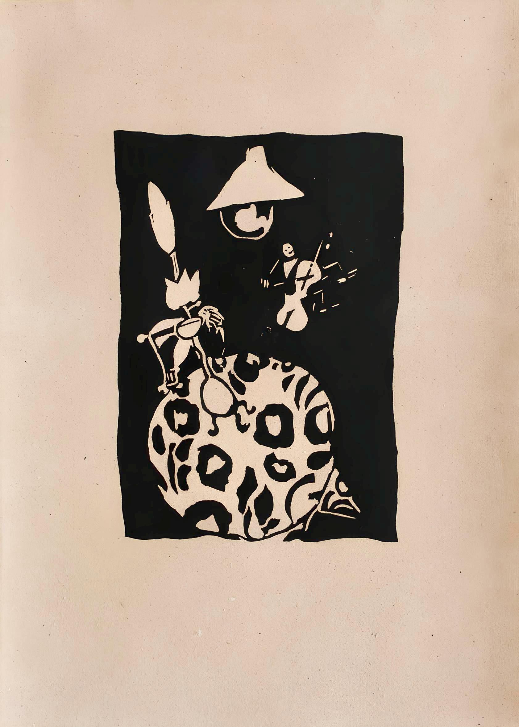 Jean Pougny, Composition, Pougny, dix linogravures originales, 1914-1920, Limited Edition Linocut