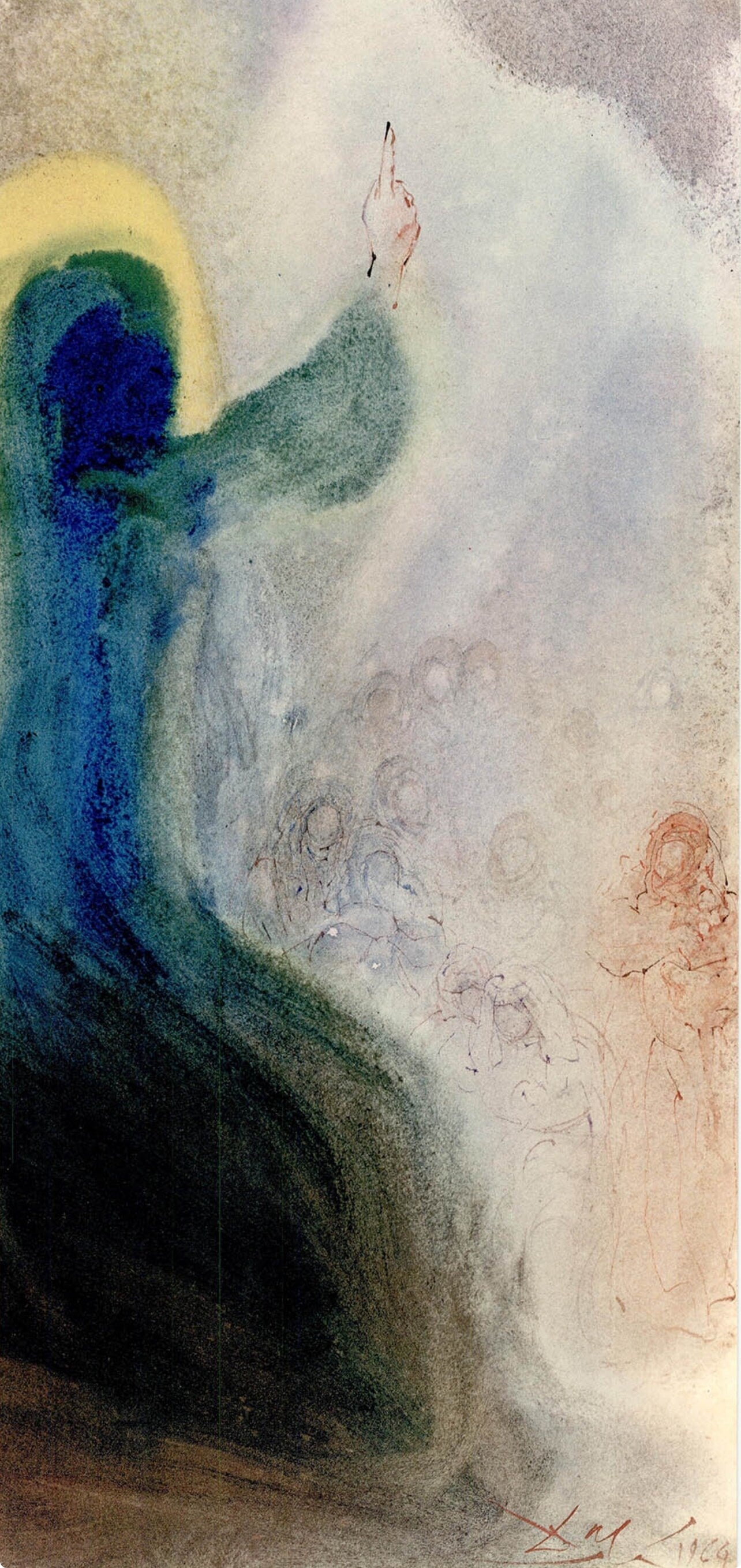 Salvador Dali, Composition (Michler/Löpsinger 1600; Field 69-3), Biblia Sacra, Limited Edition Lithograph
