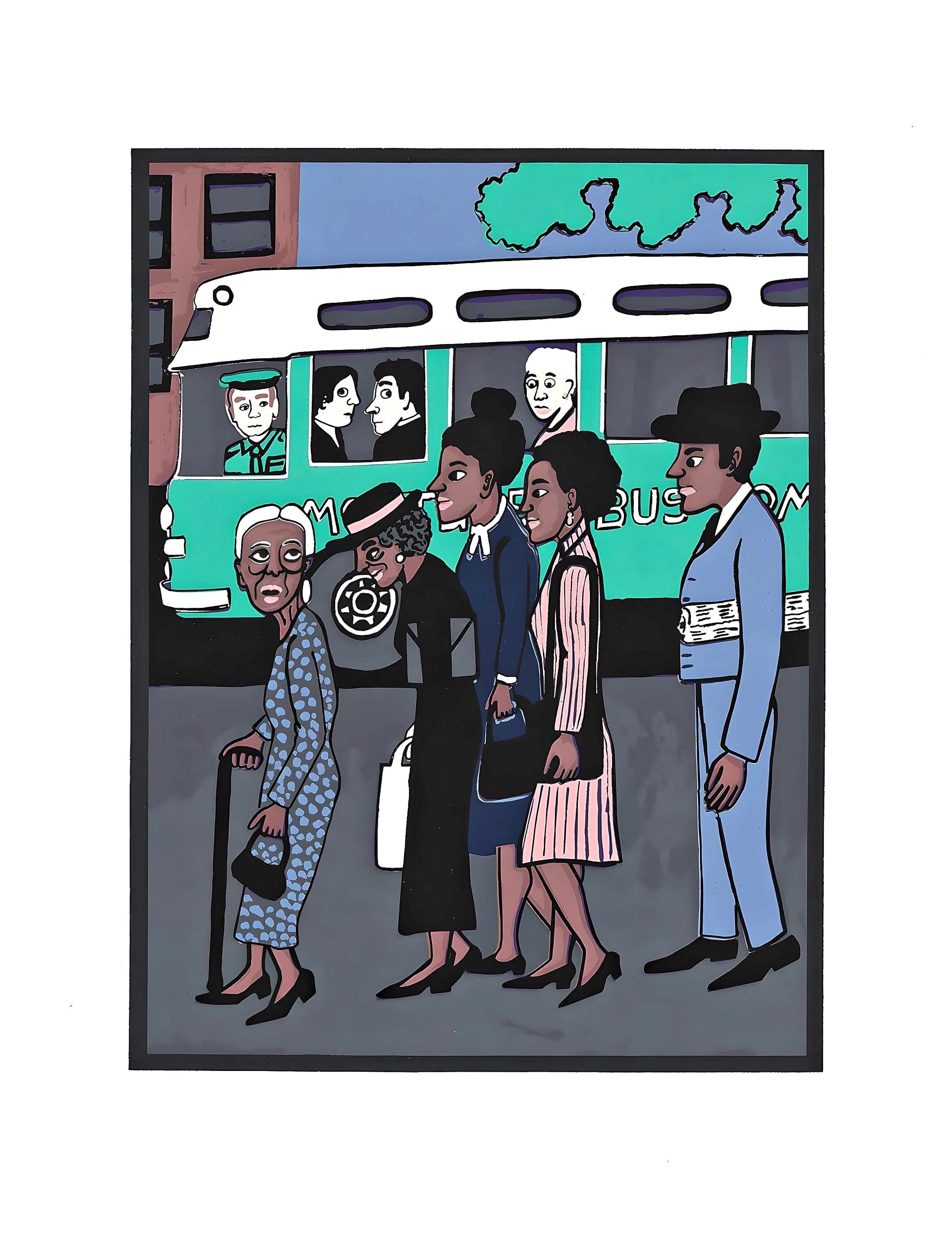 Faith Ringgold, Montgomery Bus Boycott, Letter from Birmingham City Jail, Limited Edition Silkscreen