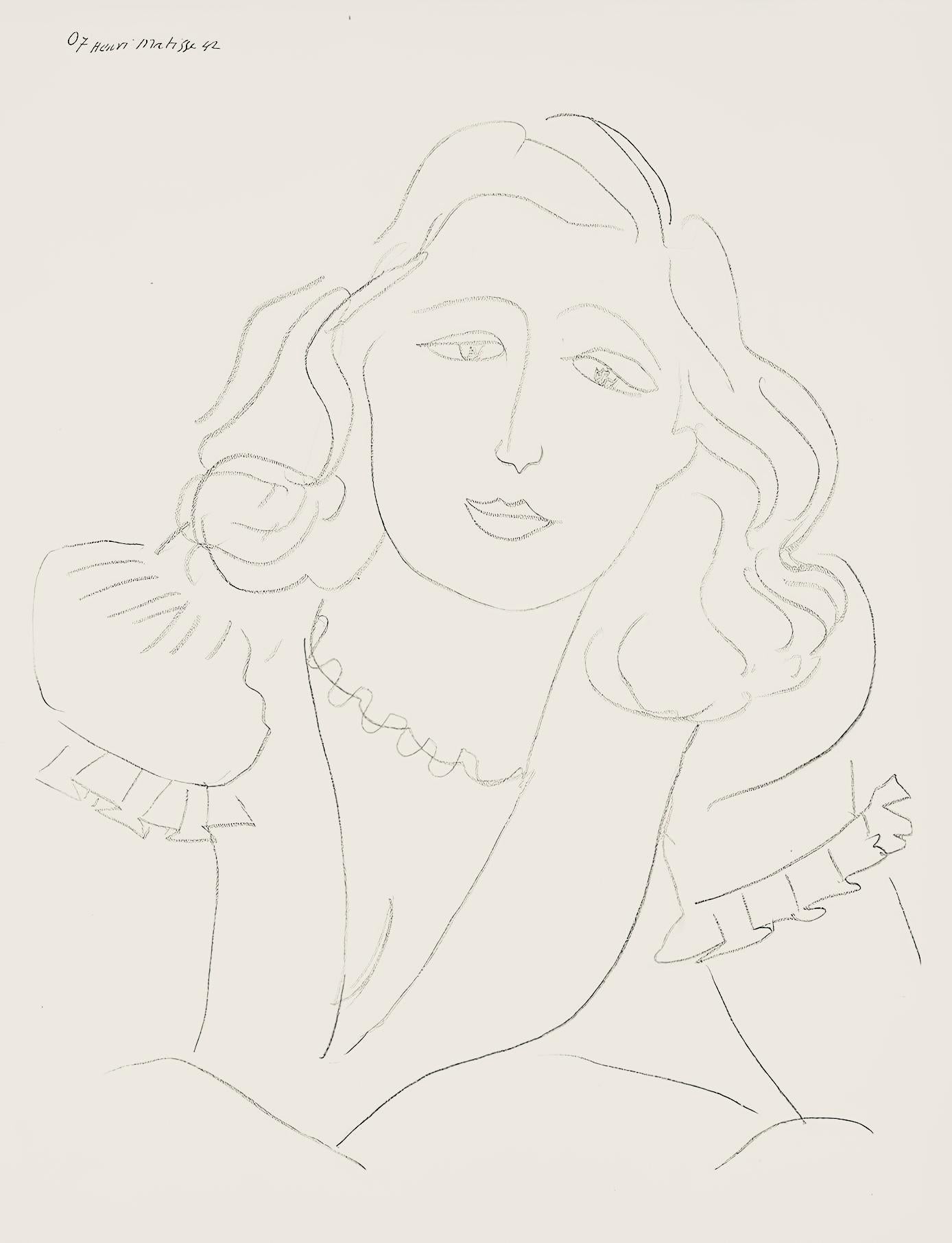 Henri Matisse, Série O, var. 7 (Duthuit 9), Henri Matisse, Dessins, Thèmes et variations, Limited Edition Lithograph