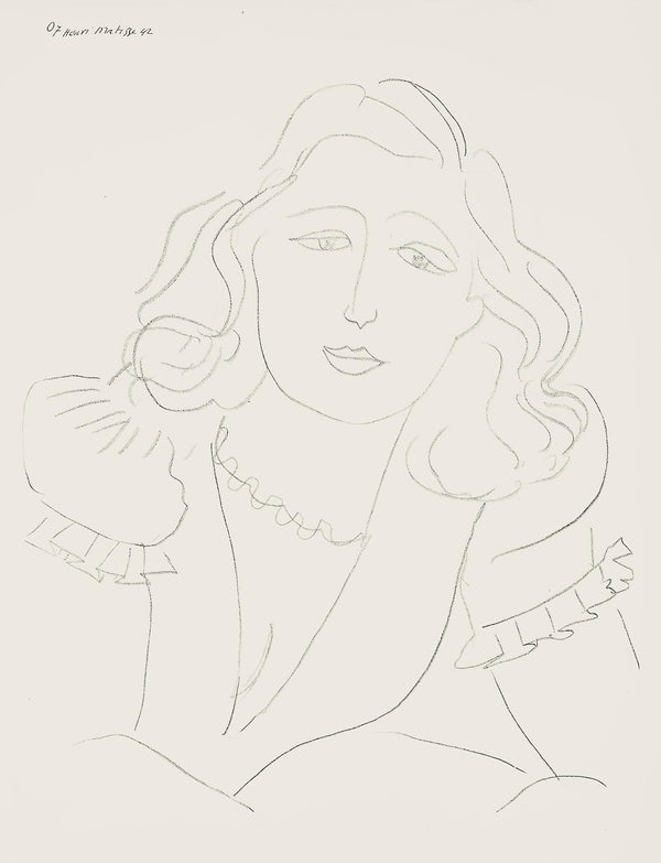Henri Matisse, Série O, var. 7 (Duthuit 9), Henri Matisse, Dessins, Thèmes et variations, Limited Edition Lithograph
