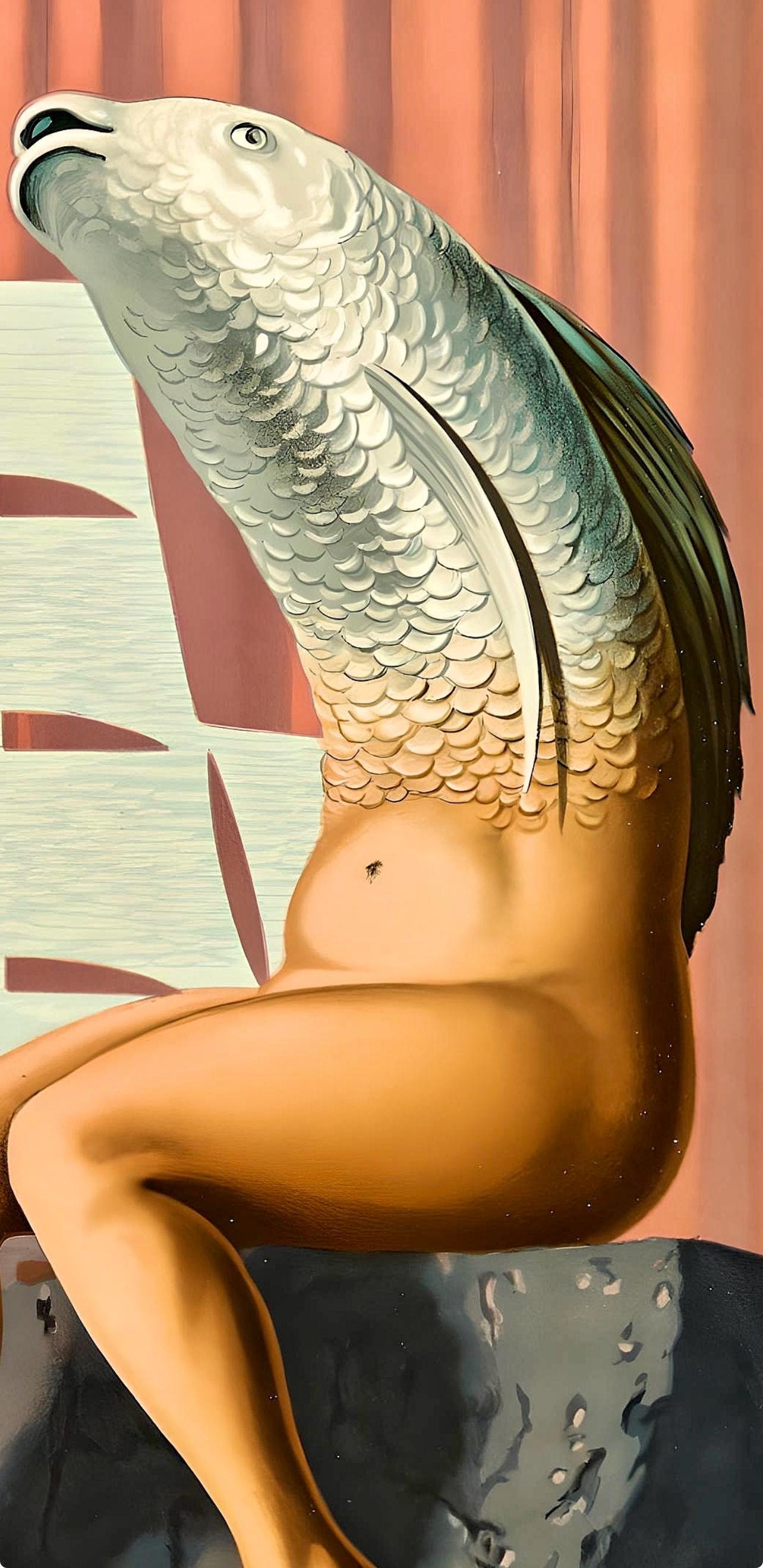 René Magritte, Un Séduisant Navire d'eau de Mer, Les Enfants Trouvés de Magritte, Limited Edition Lithograph