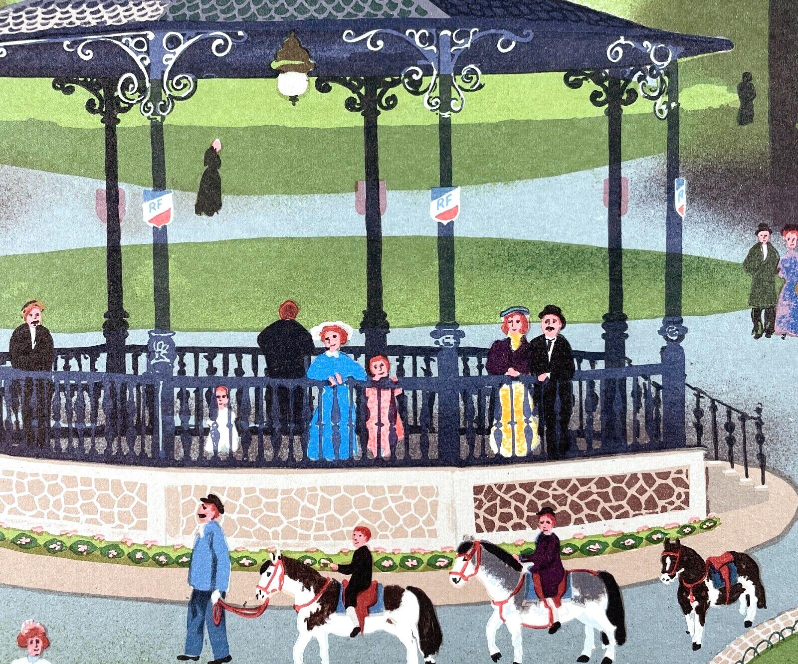 Michel Delacroix, Le Kiosque, Limited Edition Lithograph