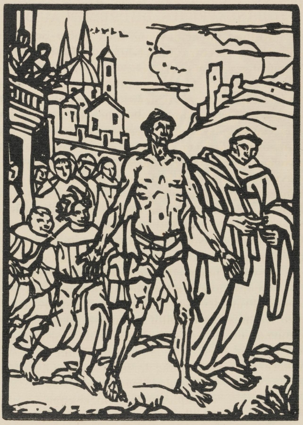 Émile Bernard, Composition (Morane, No. 100), Les Petites Fleurs de St. Françoise, Limited Edition Woodcut