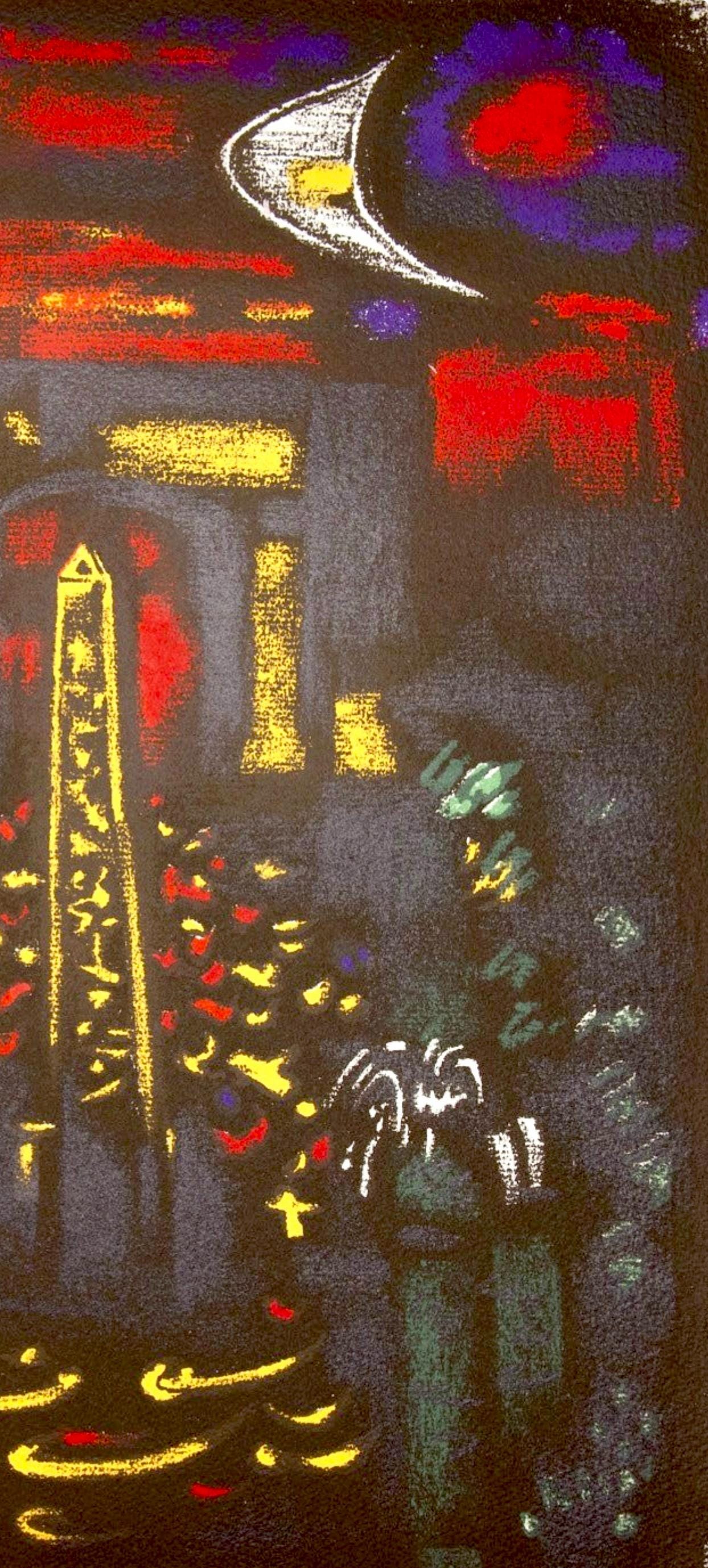 André Masson, Place de la Concorde et L'Arc de Triomphe, Regards sur Paris, Limited Edition Lithograph