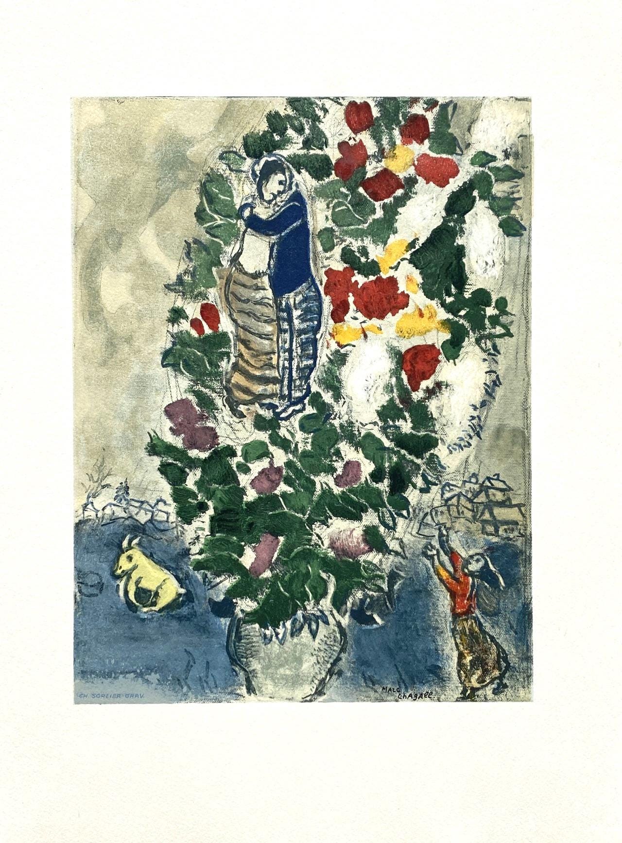 Marc Chagall, Composition, Les Peintres mes amis, Limited Edition Lithograph