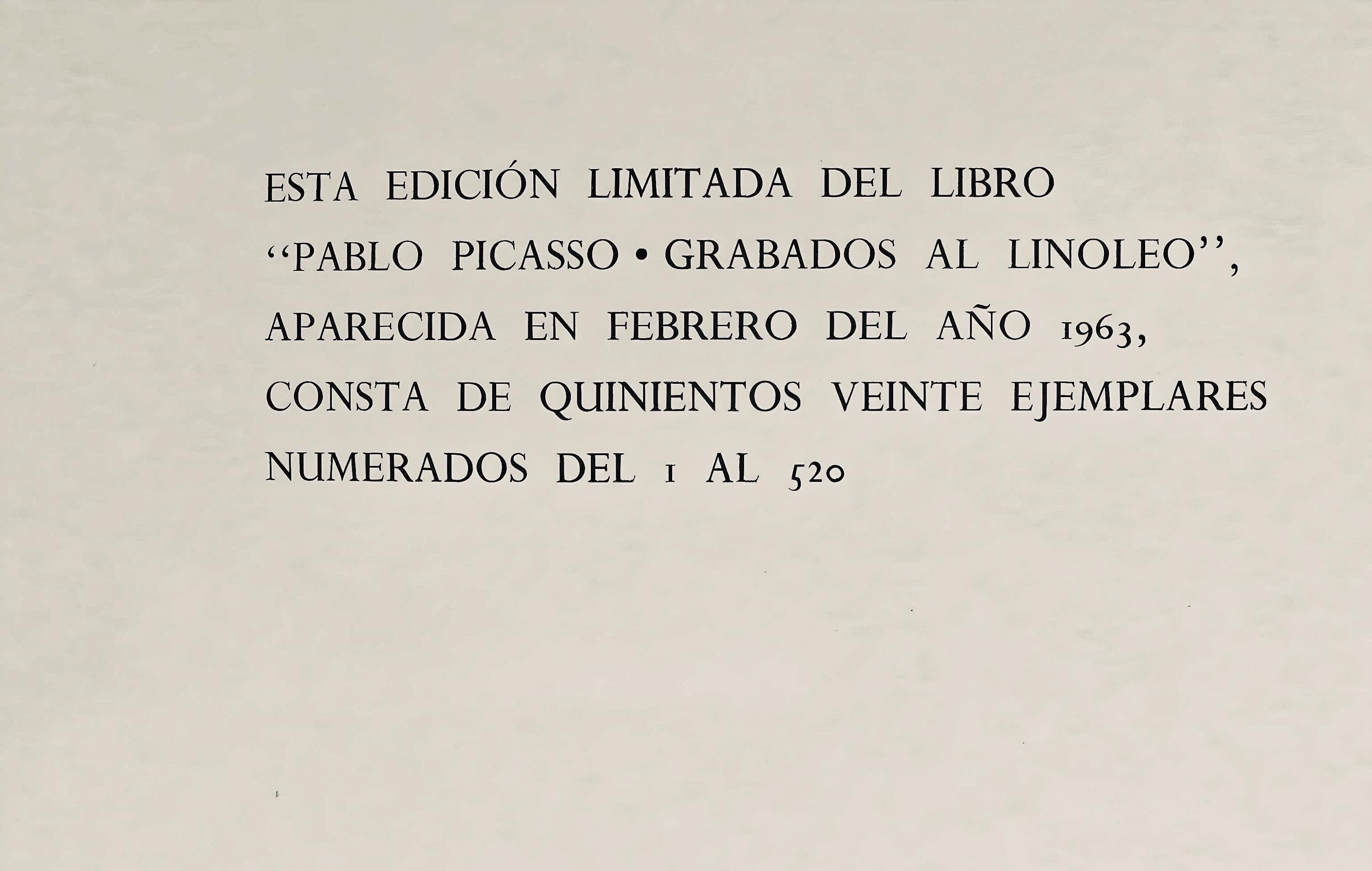 Pablo Picasso, Picador and Fleeing Bull (Orozco 214), Grabados al linóleo, Limited Edition Linocut