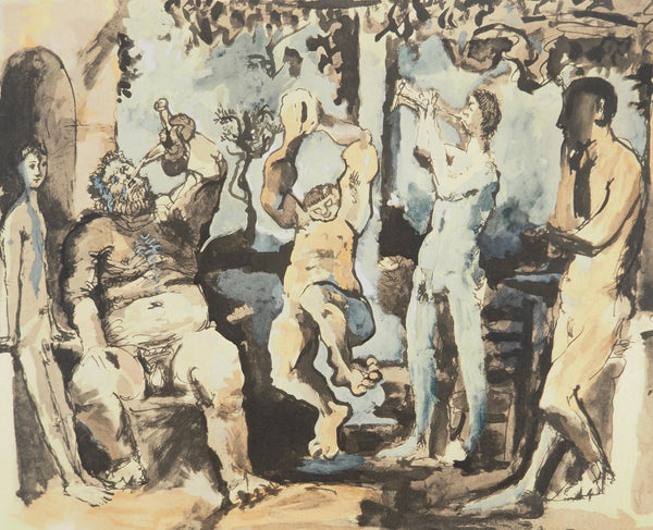 Pablo Picasso, Composition (Orozco 238), Picasso, La flûte double, Limited Edition Lithograph