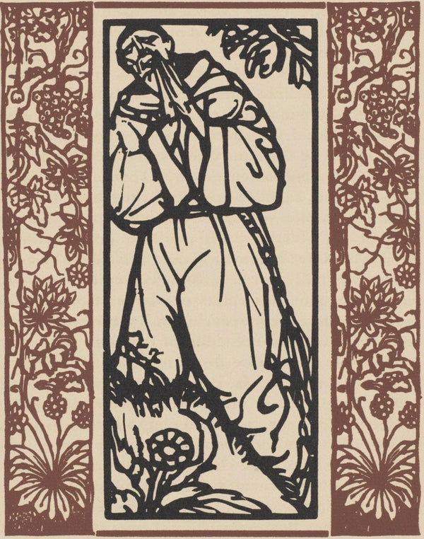 Émile Bernard, Composition (Morane, No. 100), Les Petites Fleurs de St. Françoise, Limited Edition Woodcut