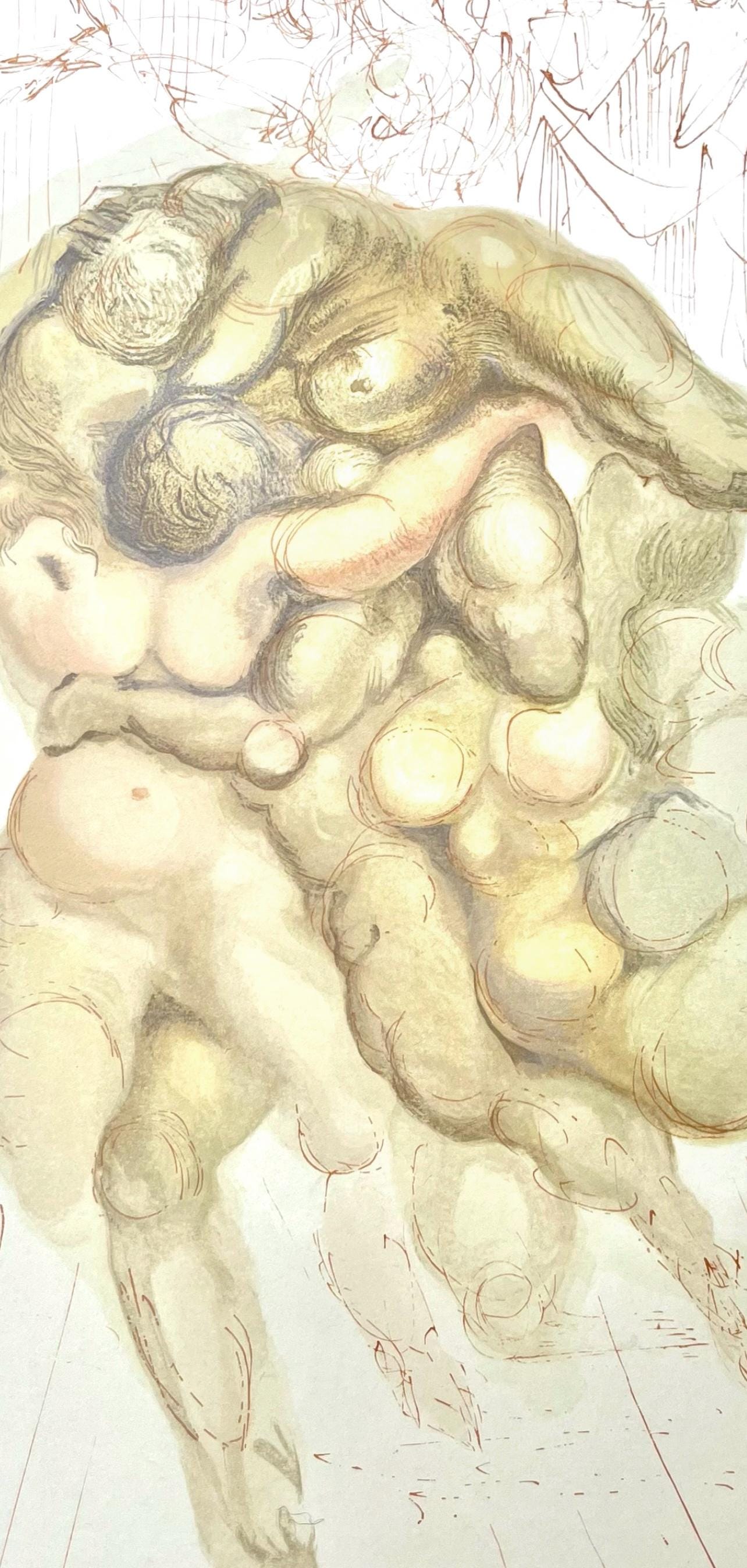Salvador Dali, Hölle VIII (Field 189-200; Michler/Löpsinger 1039-1138), Die Göttliche Komödie, Signed, Limited Edition Woodcut