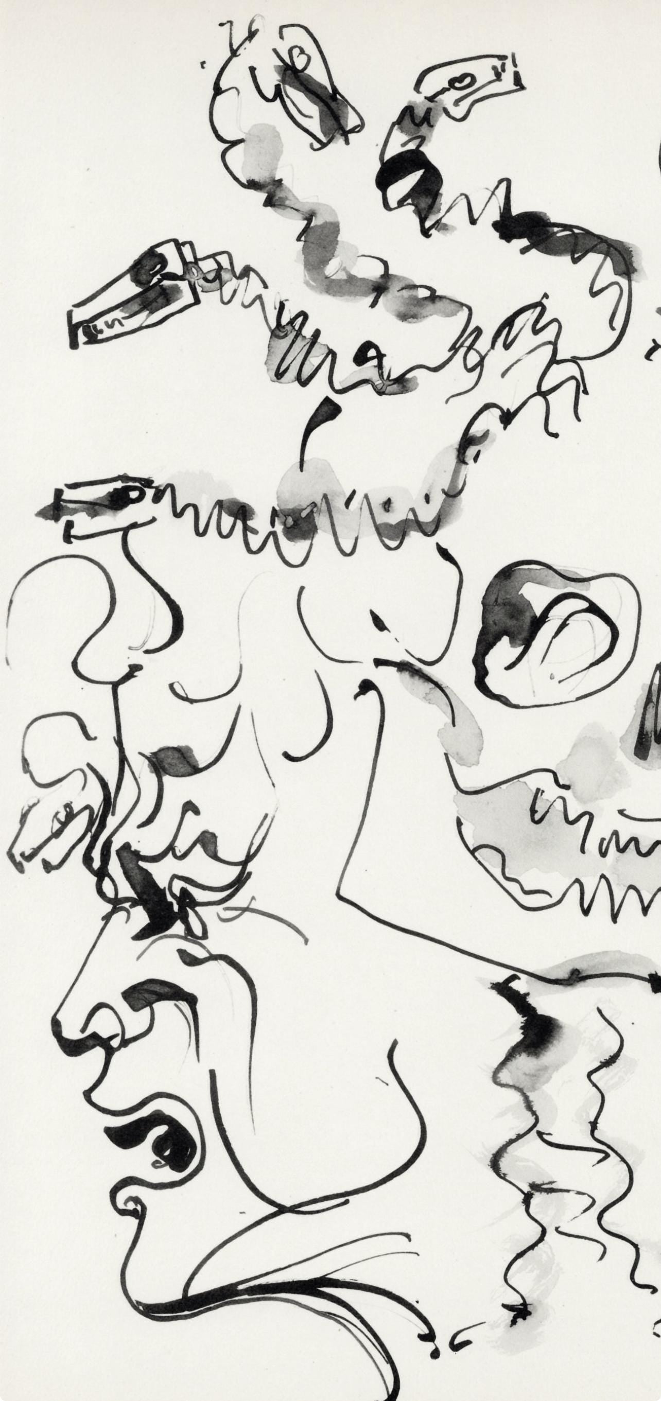 Pablo Picasso, Crânes et têtes de Méduse (Cramer No. 84), 40 dessins de Picasso en marge du Buffon, Limited Edition Lithograph