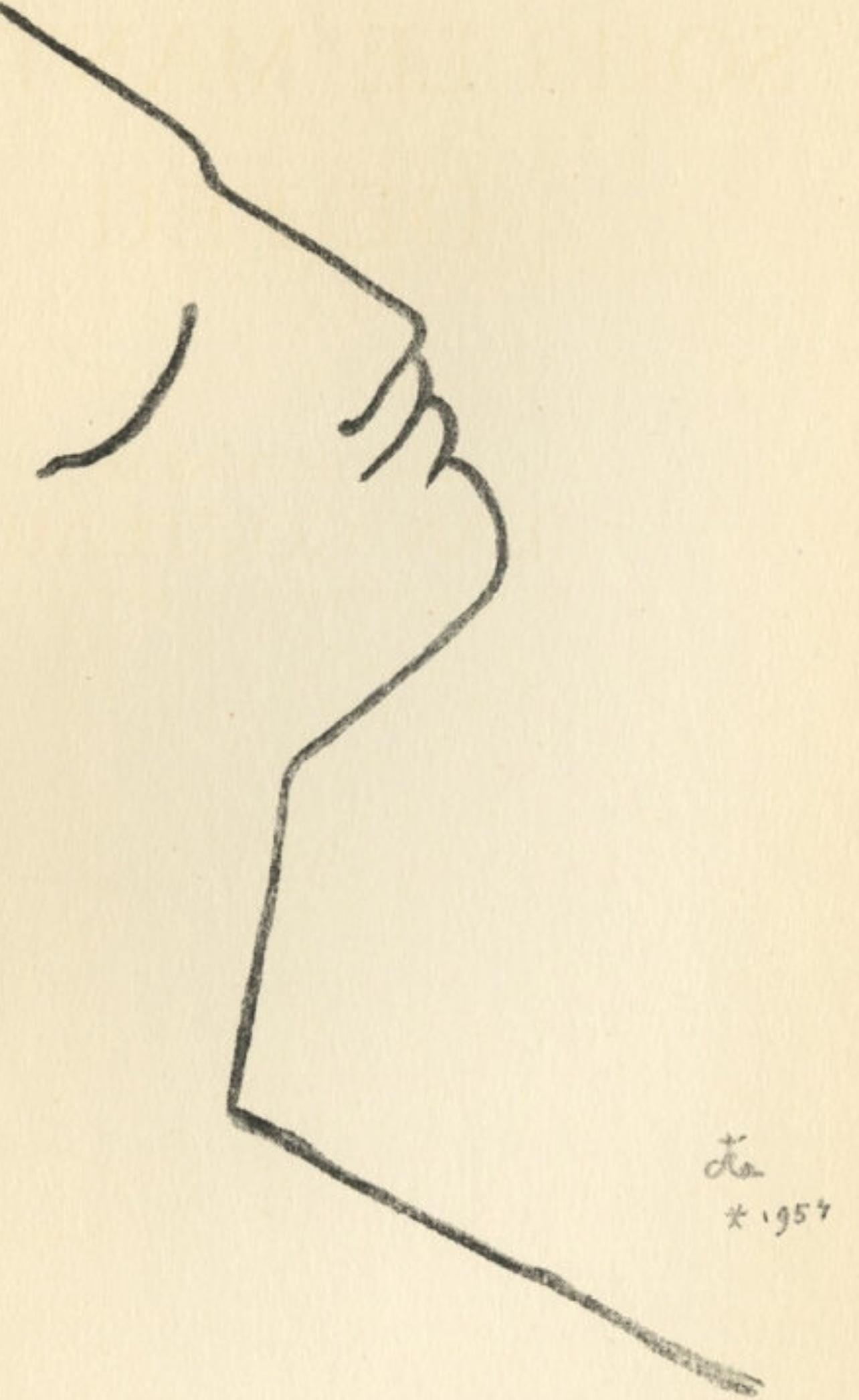 Jean Cocteau, Composition, Sous le Manteau de Feu, Limited Edition Lithograph