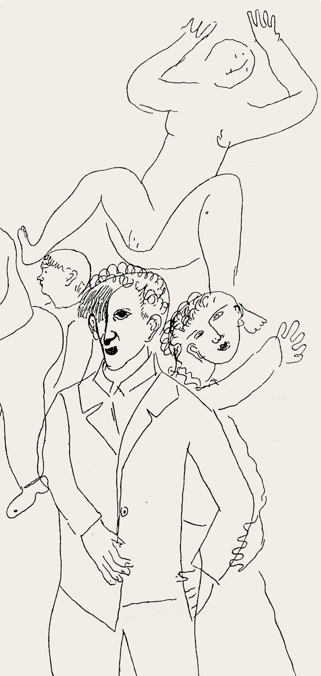 Marc Chagall, Composition, Suite Provinciale avec 92 dessins inédits de Marc Chagall, Limited Edition Lithograph