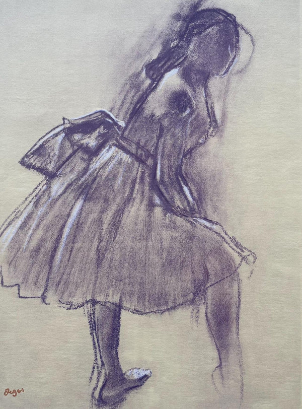 Edgar Degas, Dancer standing, in profile, Ten Ballet Sketches, Limited Edition Lithograph
