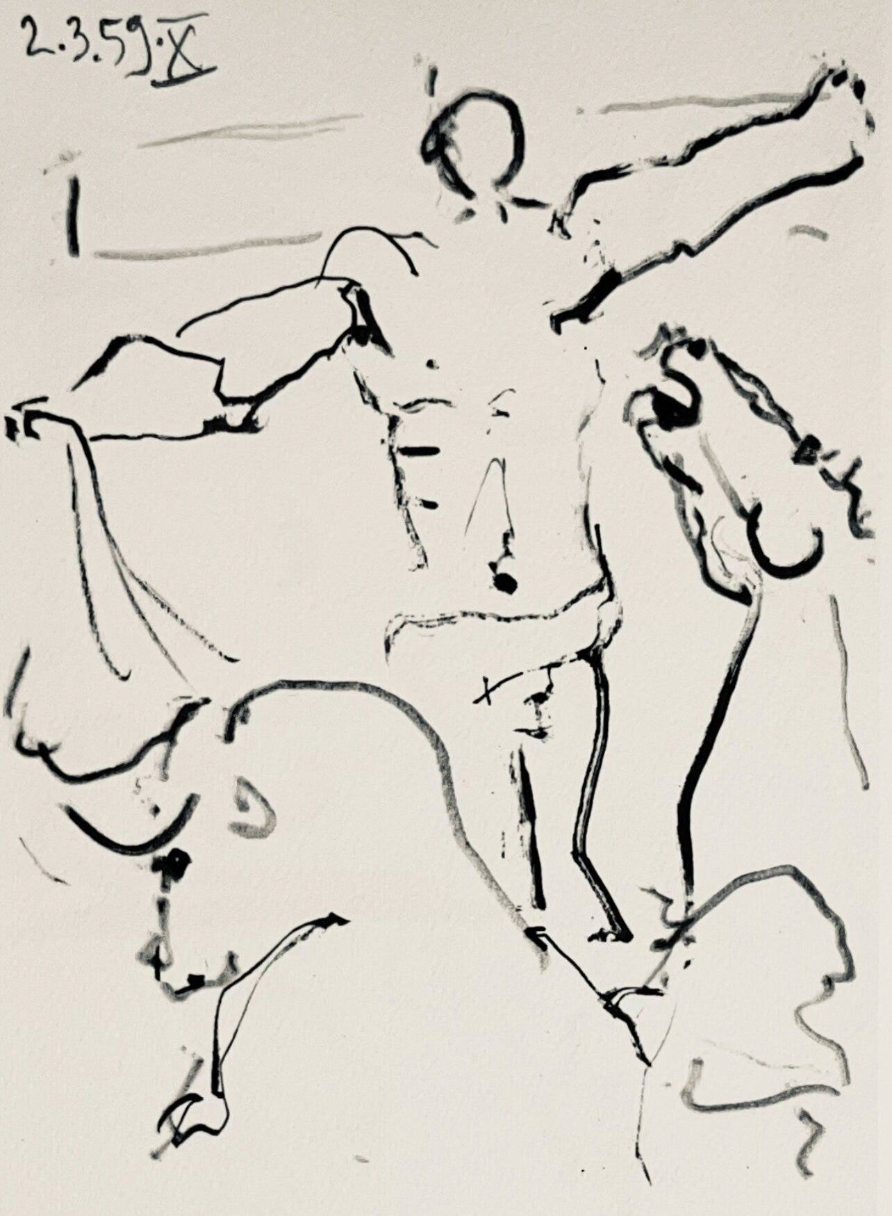 Pablo Picasso, Composition (Bloch 1276; Czwiklitzer 23), Toros y Toreros, Limited Edition Lithograph