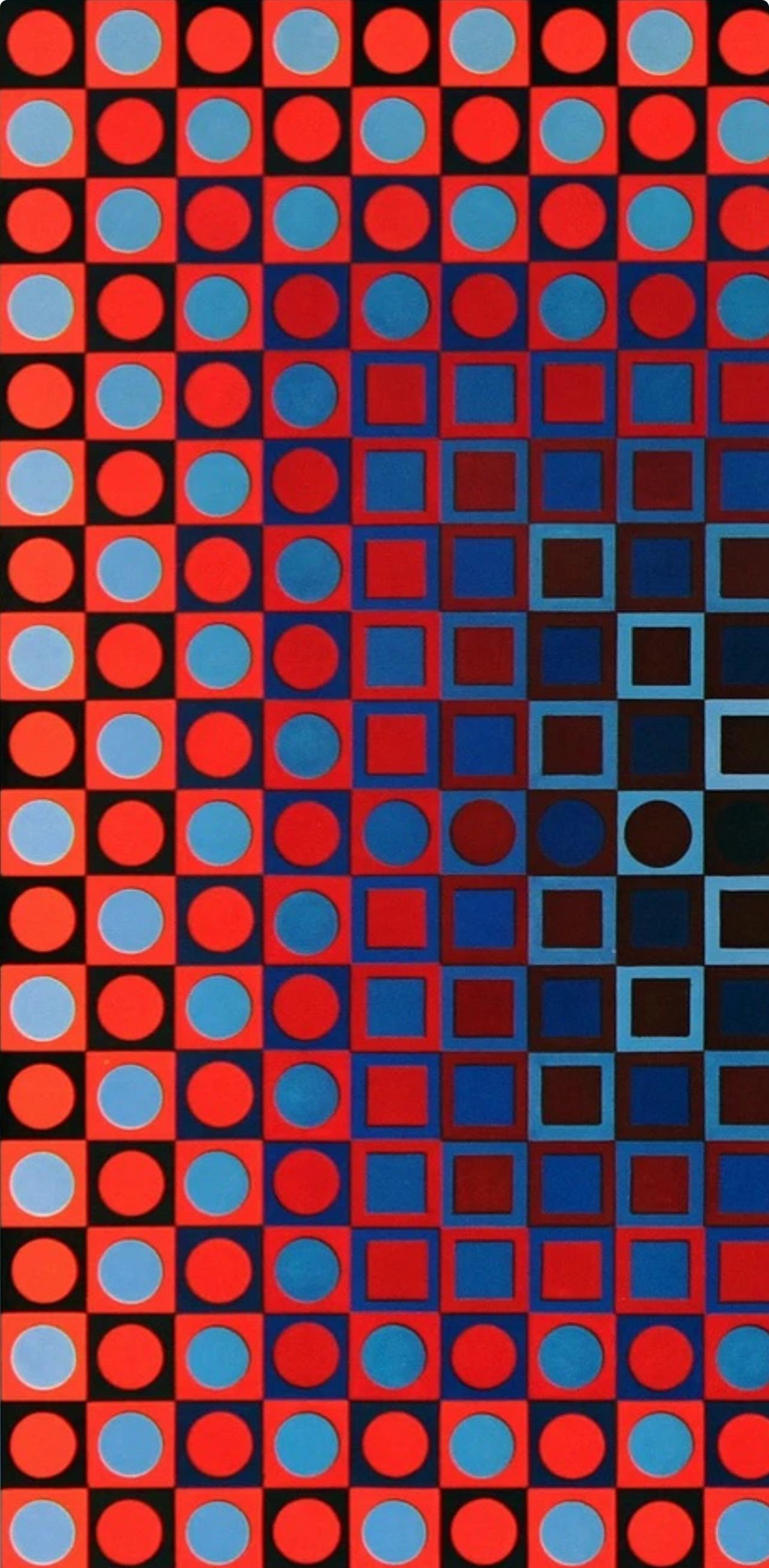 Victor Vasarely, Composition, Folklore Planétaire, Limited Edition Héliogravure