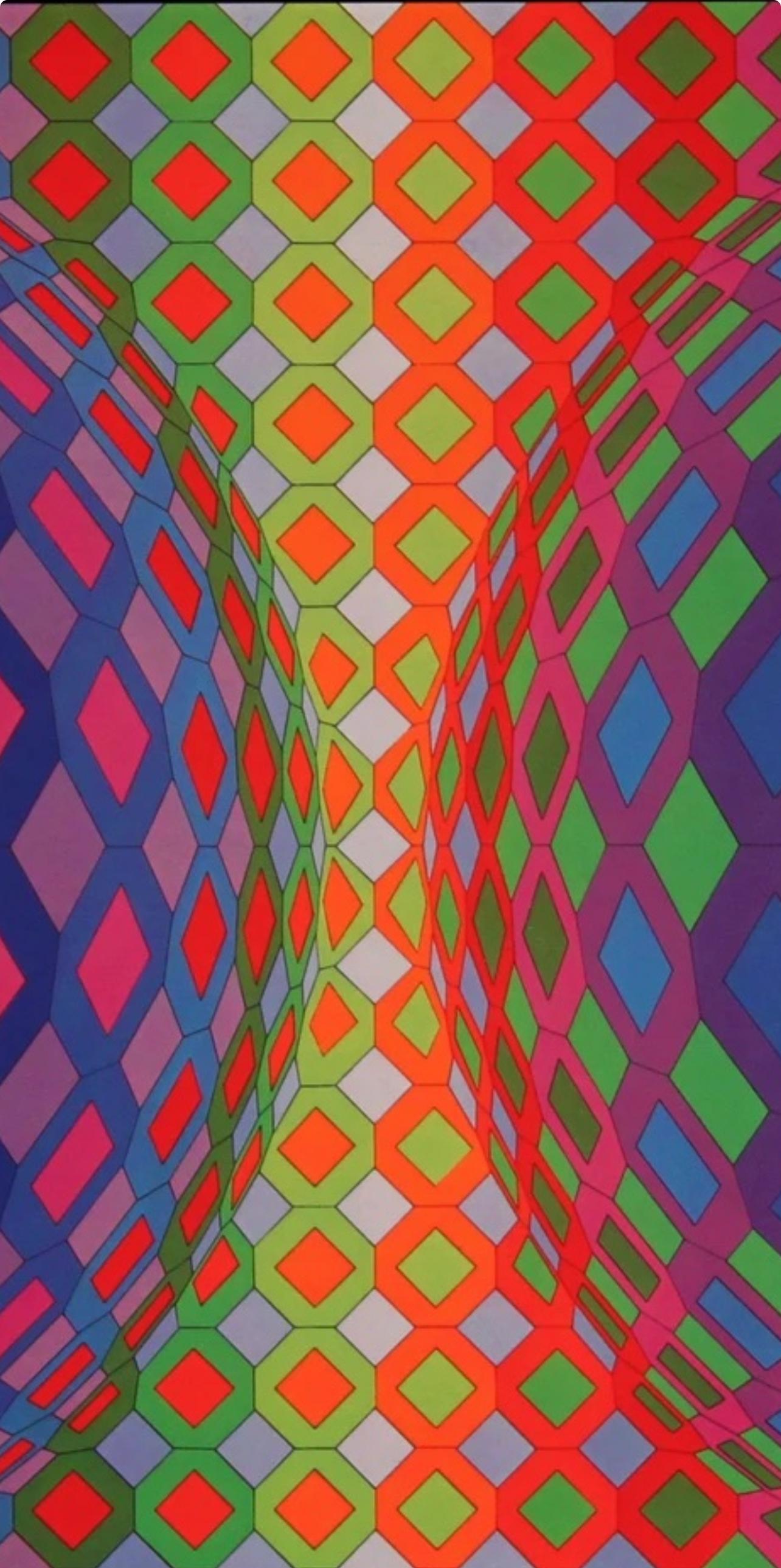 Victor Vasarely, Composition, Octogone, Limited Edition Héliogravure