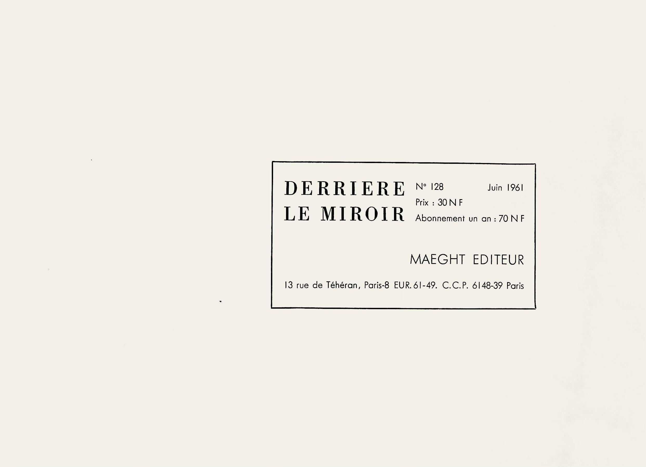Joan Miró, The Ring (Mourlot 299), Derrière le miroir, Limited Edition Lithograph