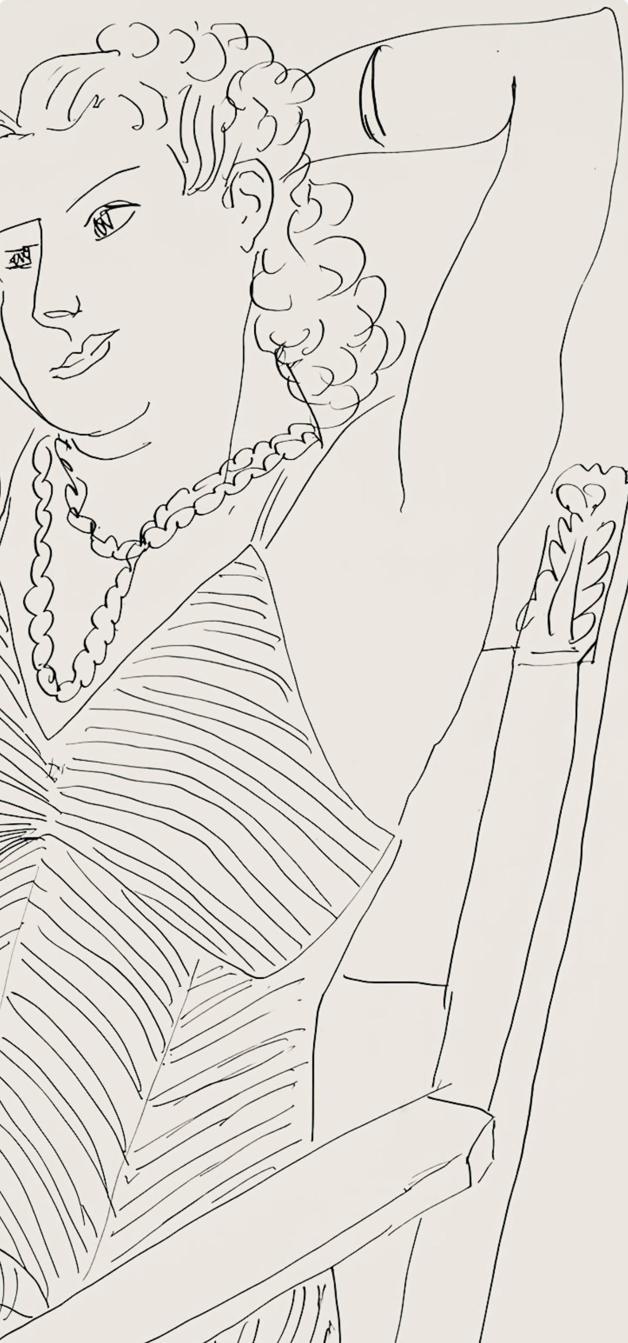 Henri Matisse, Série P, var. 4 (Duthuit 9), Henri Matisse, Dessins, Thèmes et variations, Limited Edition Lithograph