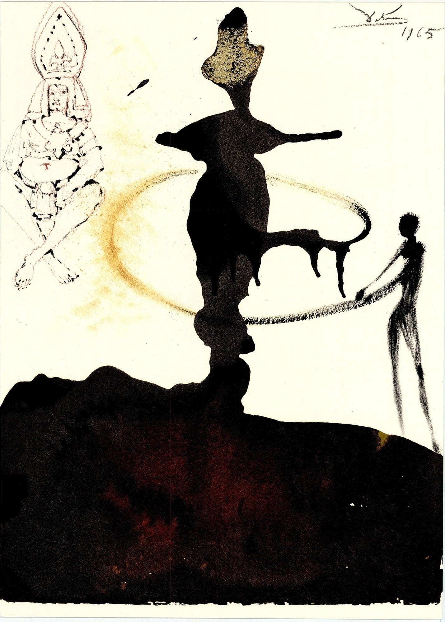 Salvador Dali, Composition (Michler/Löpsinger 1600; Field 69-3), Biblia Sacra, Limited Edition Lithograph