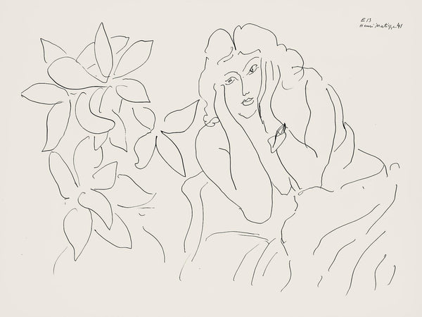 Henri Matisse, Série E, var. 13 (Duthuit 9), Henri Matisse, Dessins, Thèmes et variations, Limited Edition Lithograph