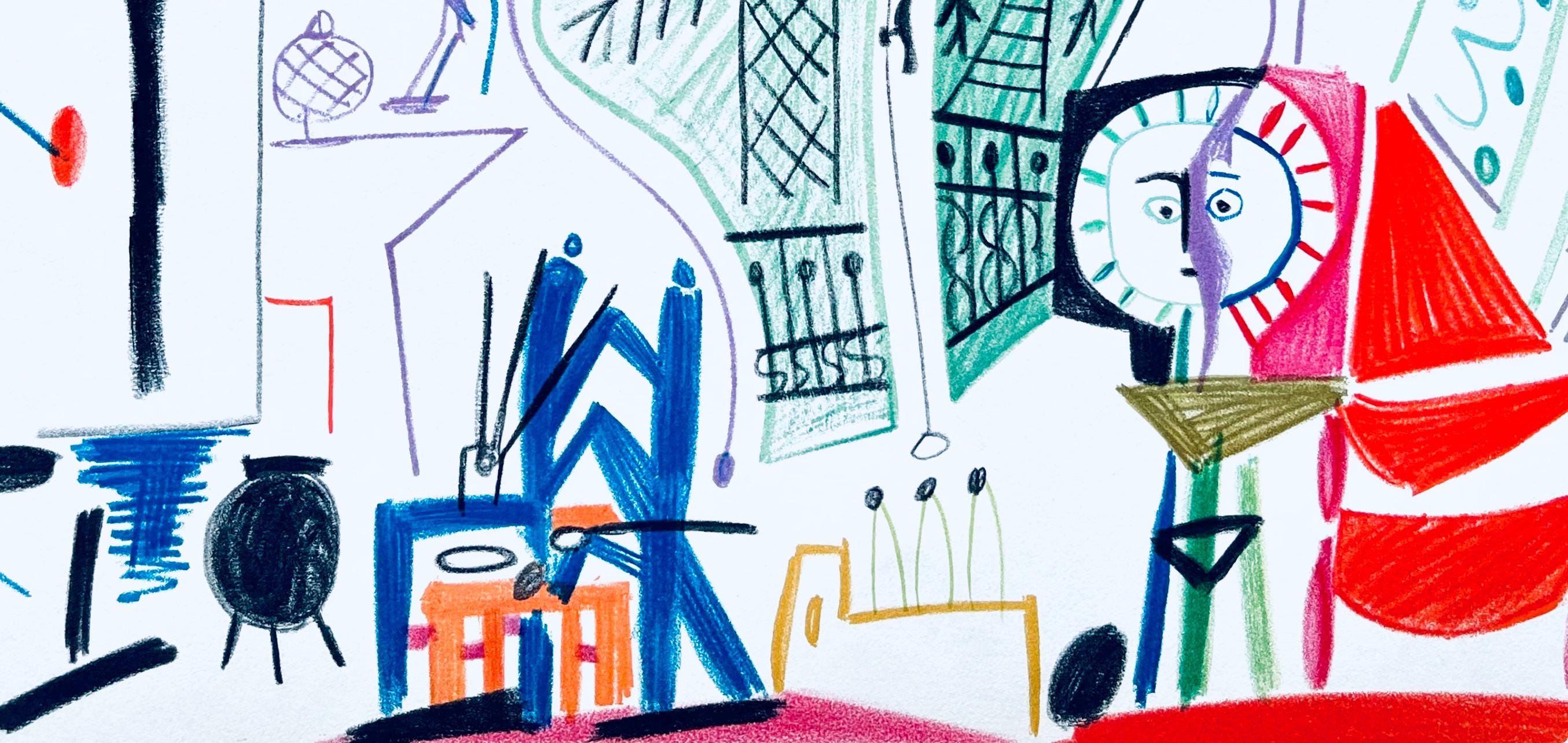 Pablo Picasso, Composition (Cramer 101), Carnet de la Californie, Limited Edition Lithograph