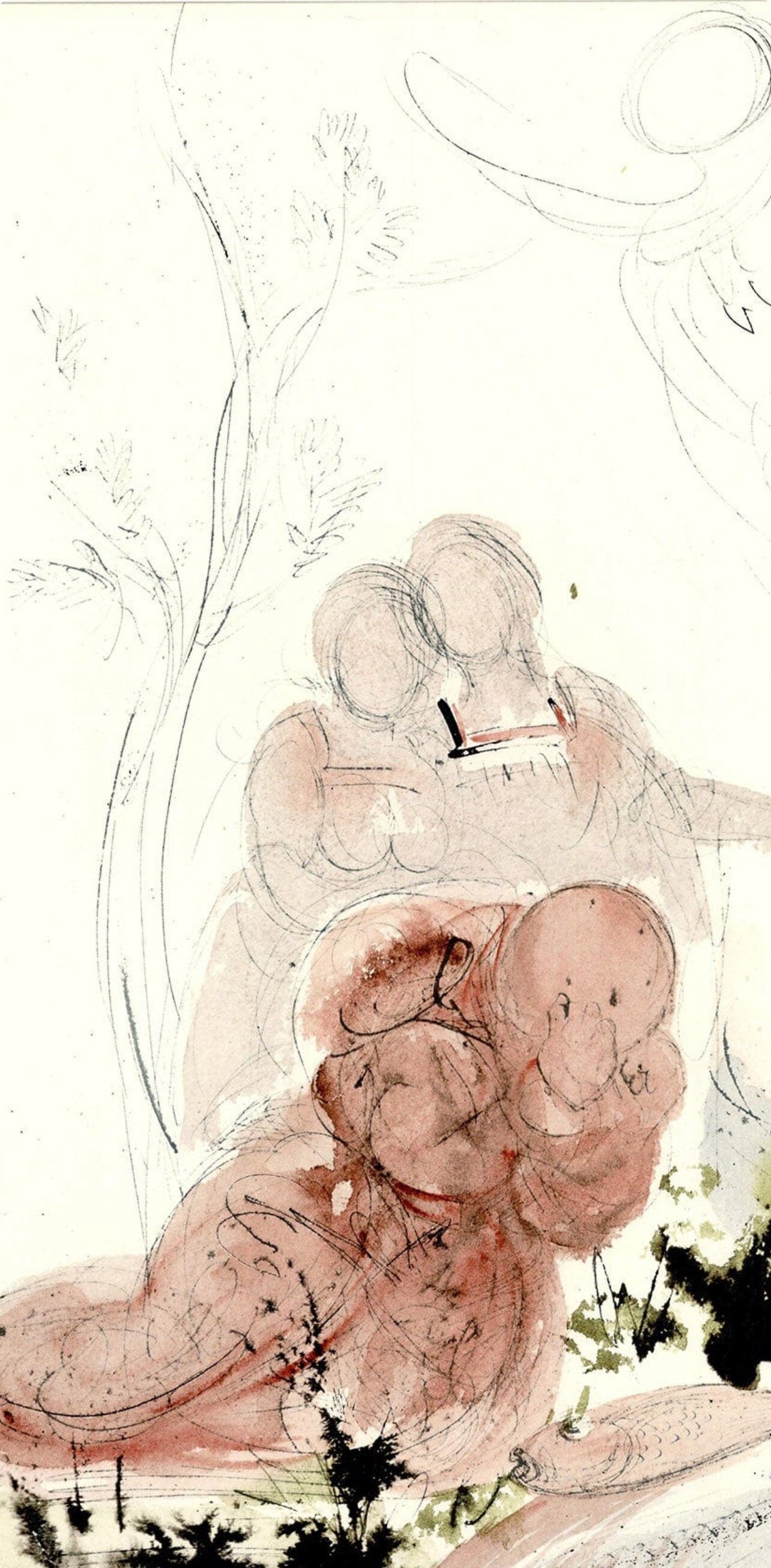 Salvador Dali, Composition (Michler/Löpsinger 1600; Field 69-3), Biblia Sacra, Limited Edition Lithograph