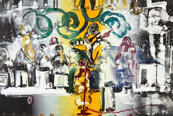 Romare Bearden, Introduction for a Blues Queen (Gelburd/Rosenberg 70-77), Jazz Series, Limited Edition Lithograph