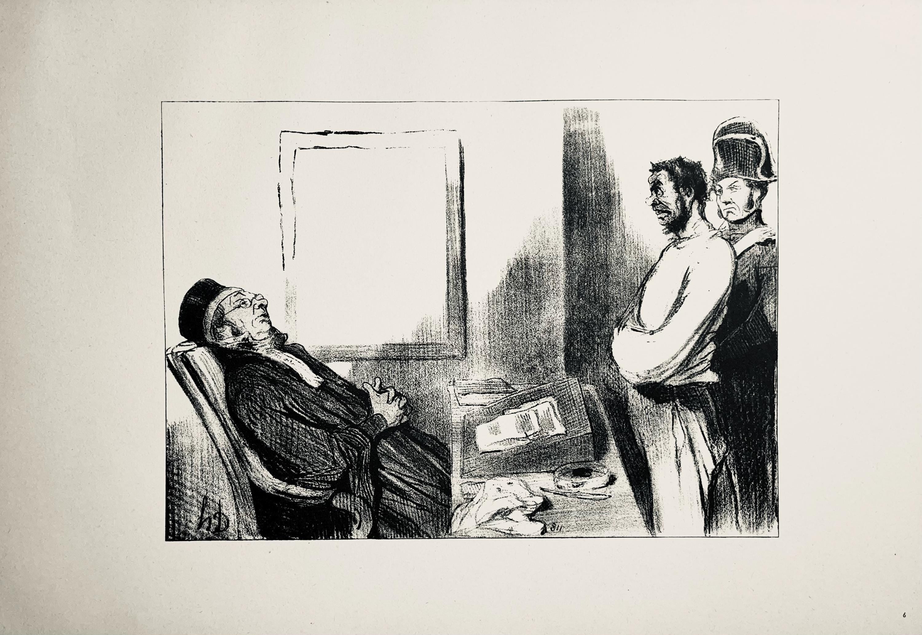 Honoré Daumier, Composition, Honoré Daumier, Law and Justice, Limited Edition Lithograph