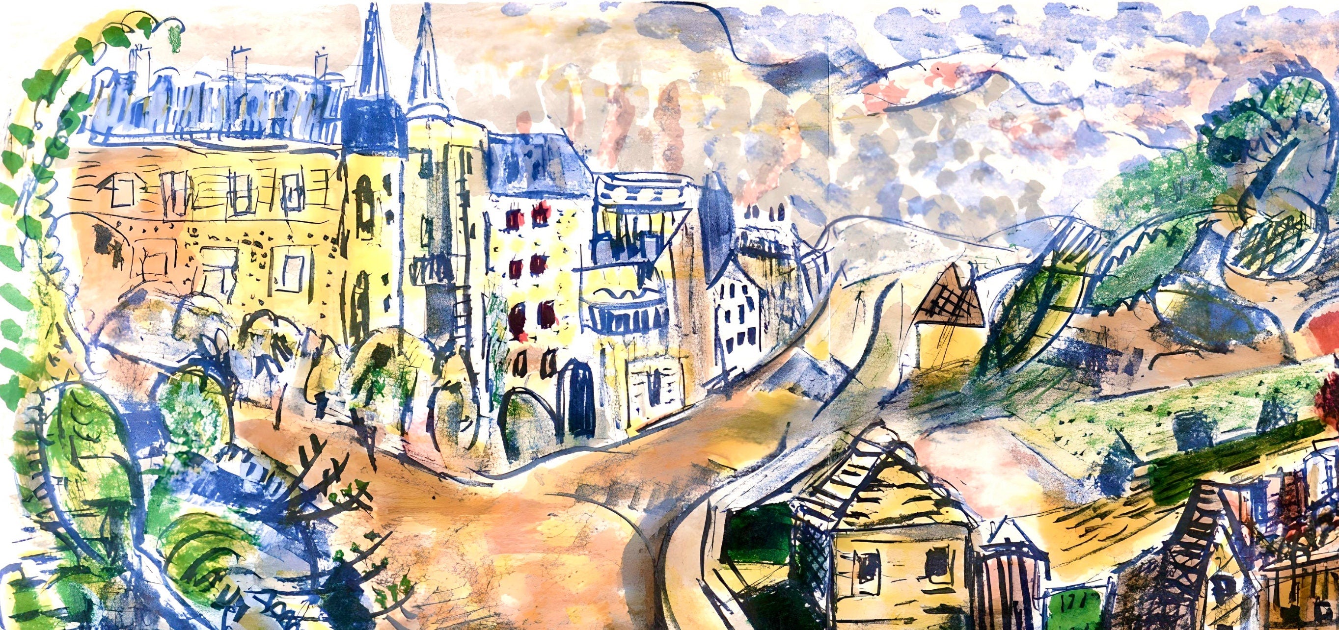 Michel Kikoïne, Les Invalides, Au Temps de Paris Seine, Limited Edition Lithograph