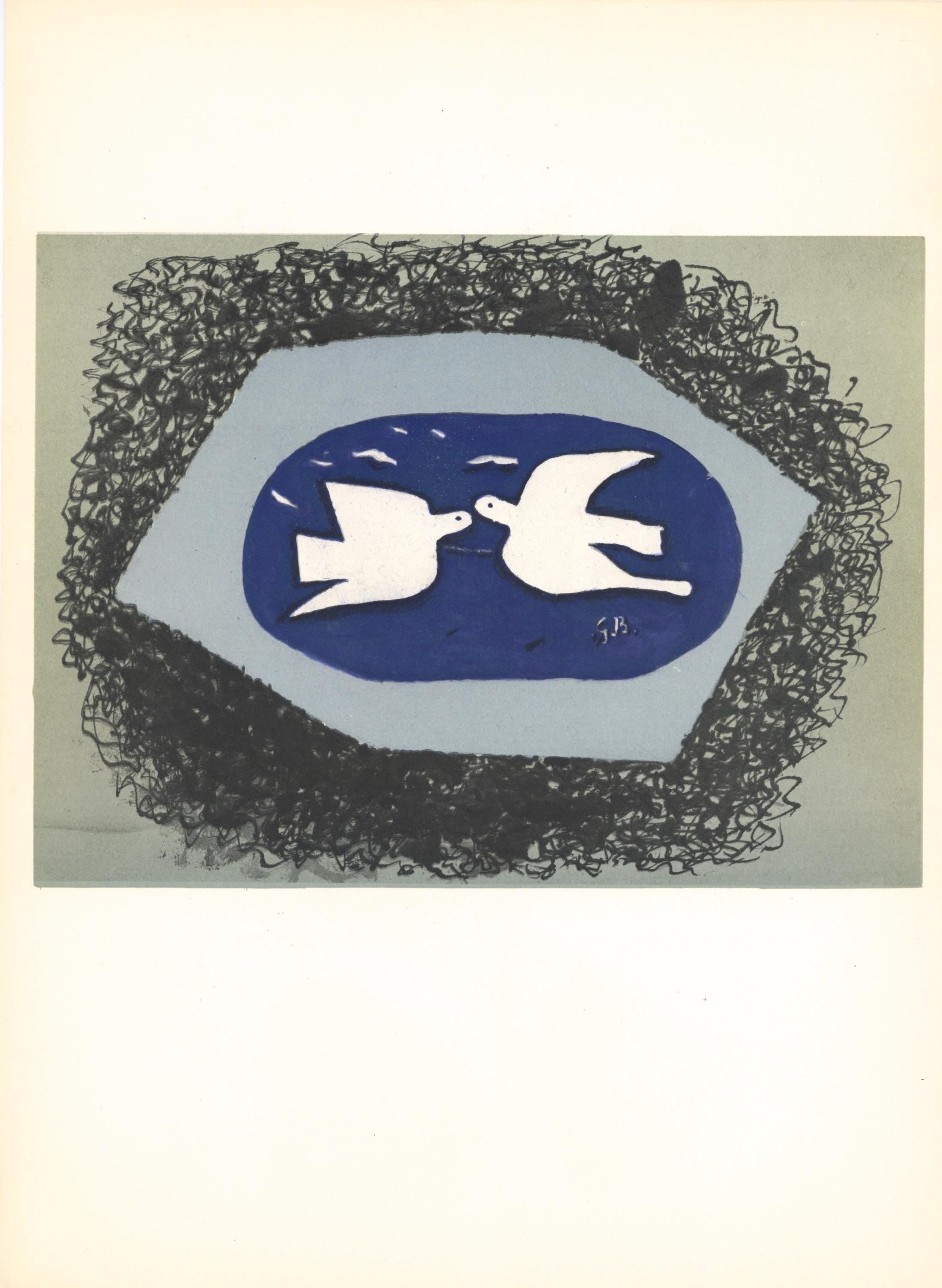Georges Braque, Composition, Derrière le miroir, Limited Edition Lithograph