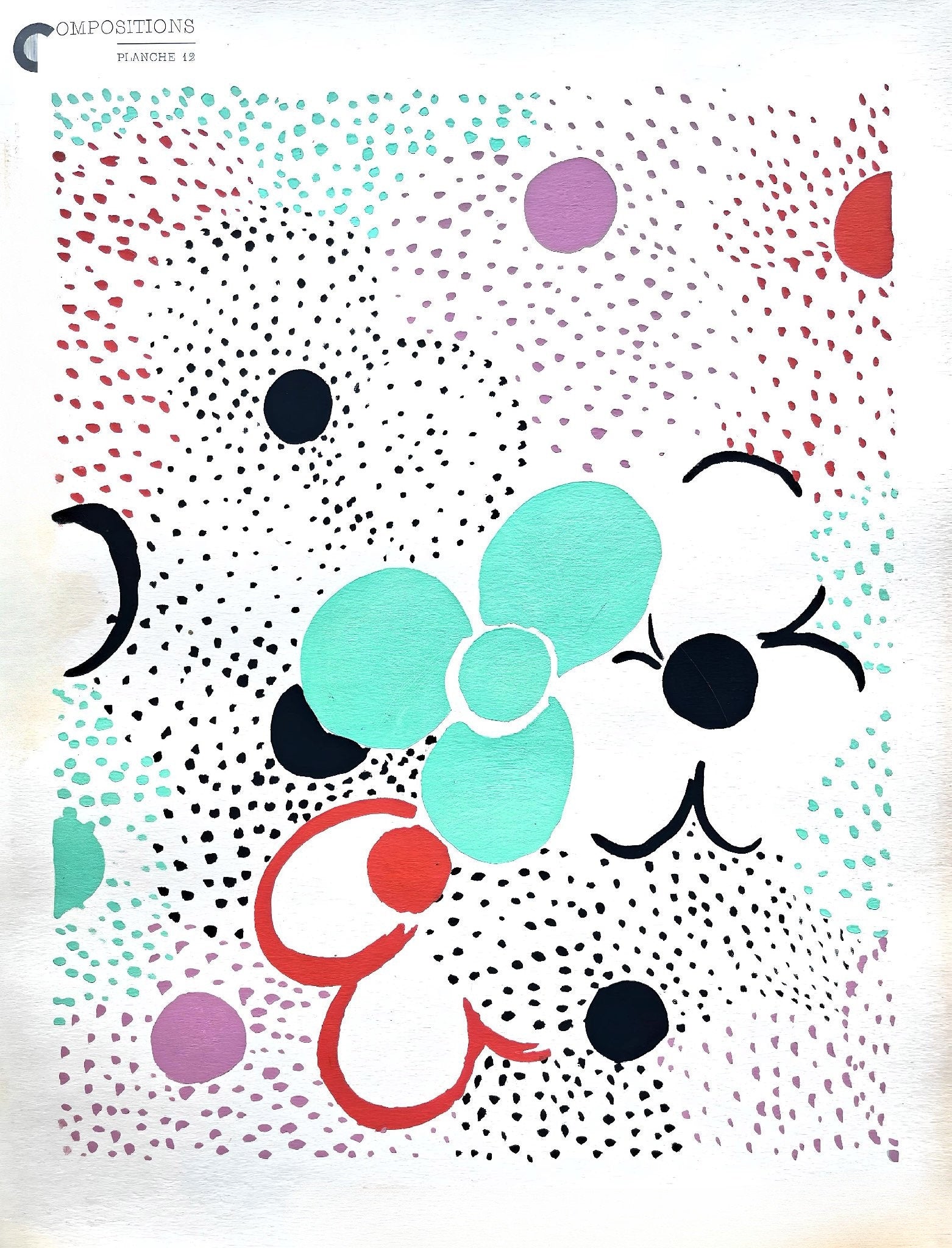 Sonia Delaunay, Planche No. 12, Compositions, couleurs, idées: Sonia Delaunay, Limited Edition Lithograph