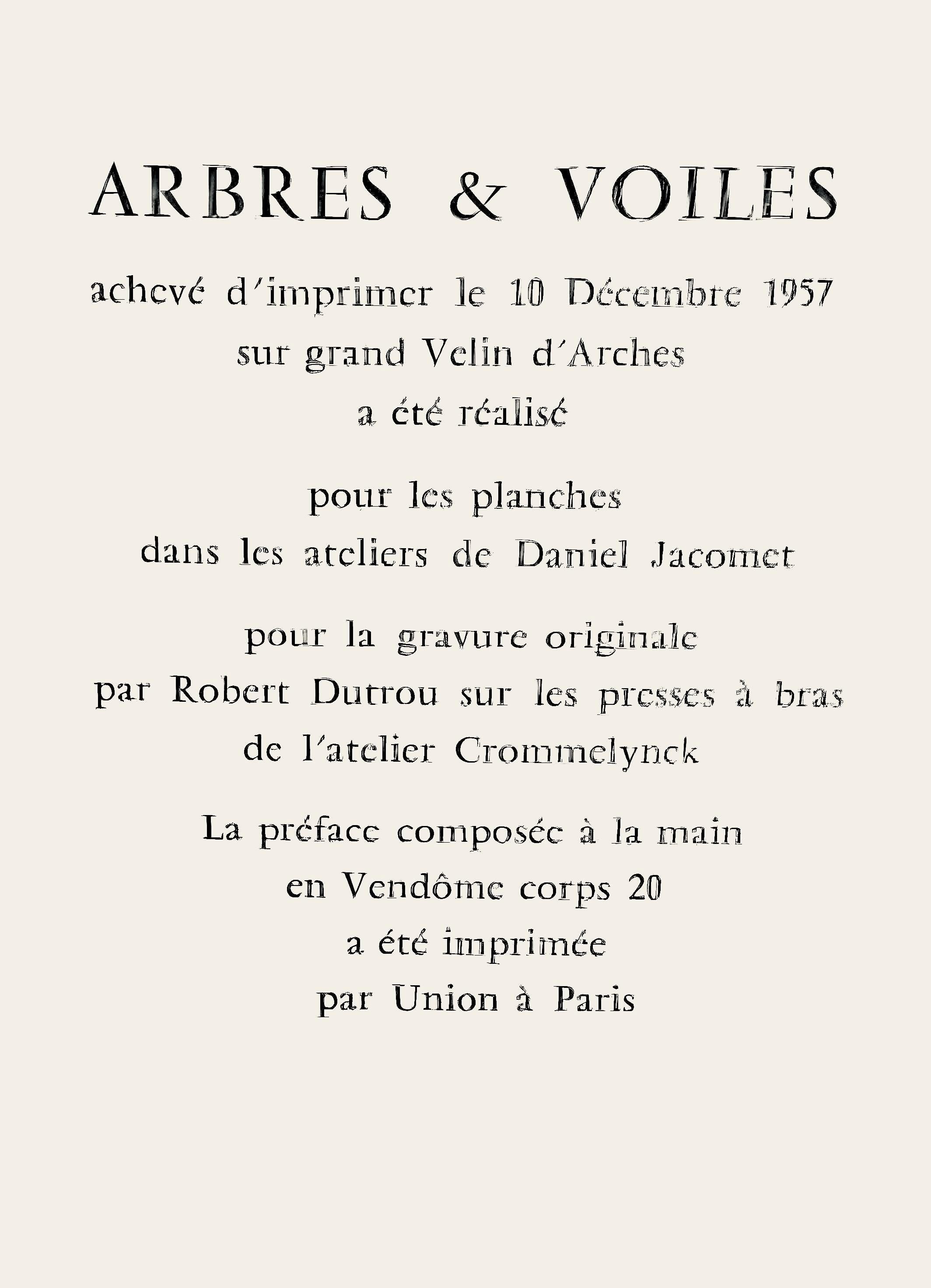 Édouard Pignon, Composition, Arbres et Voiles, Limited Edition Lithograph