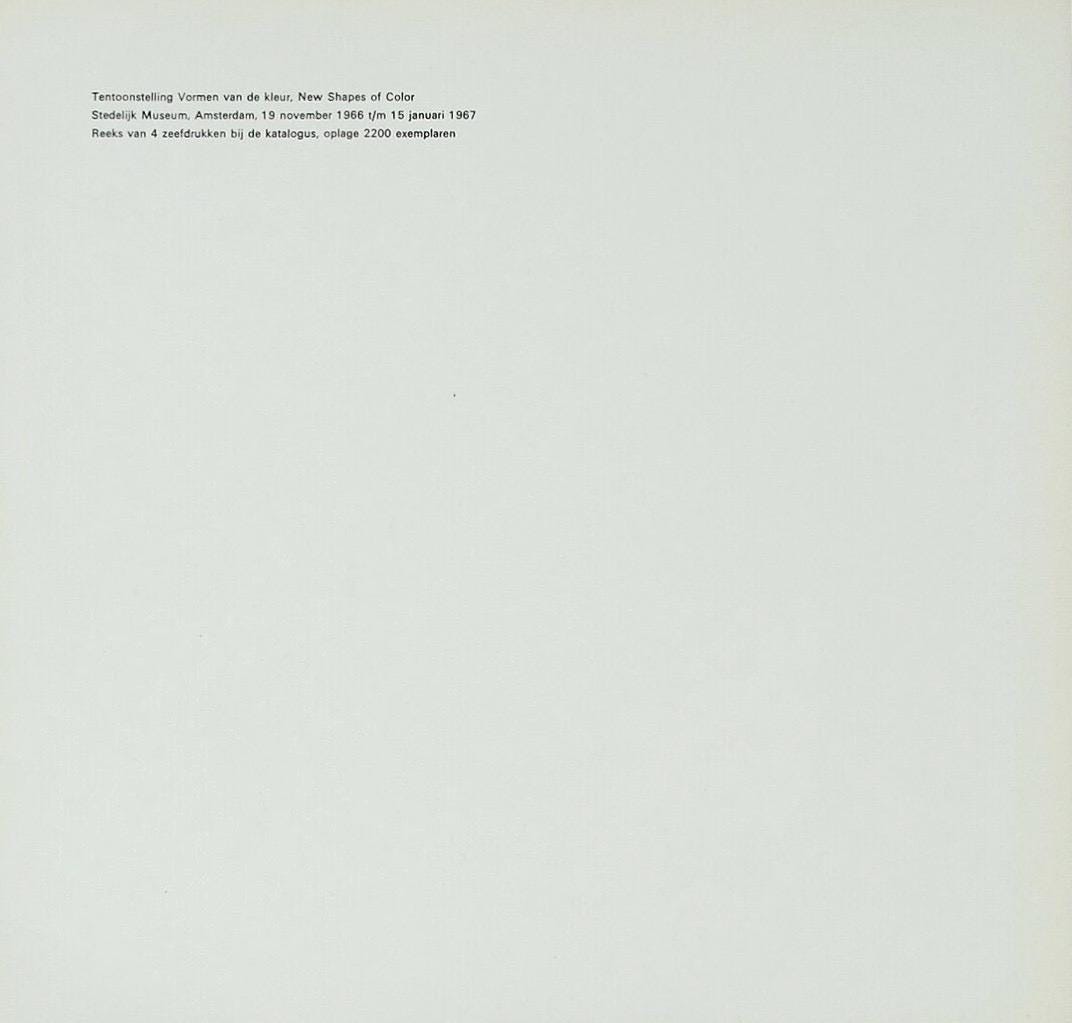 Georg Karl Pfahler, Composition, Vormen van de Kleur, Limited Edition Silkscreen