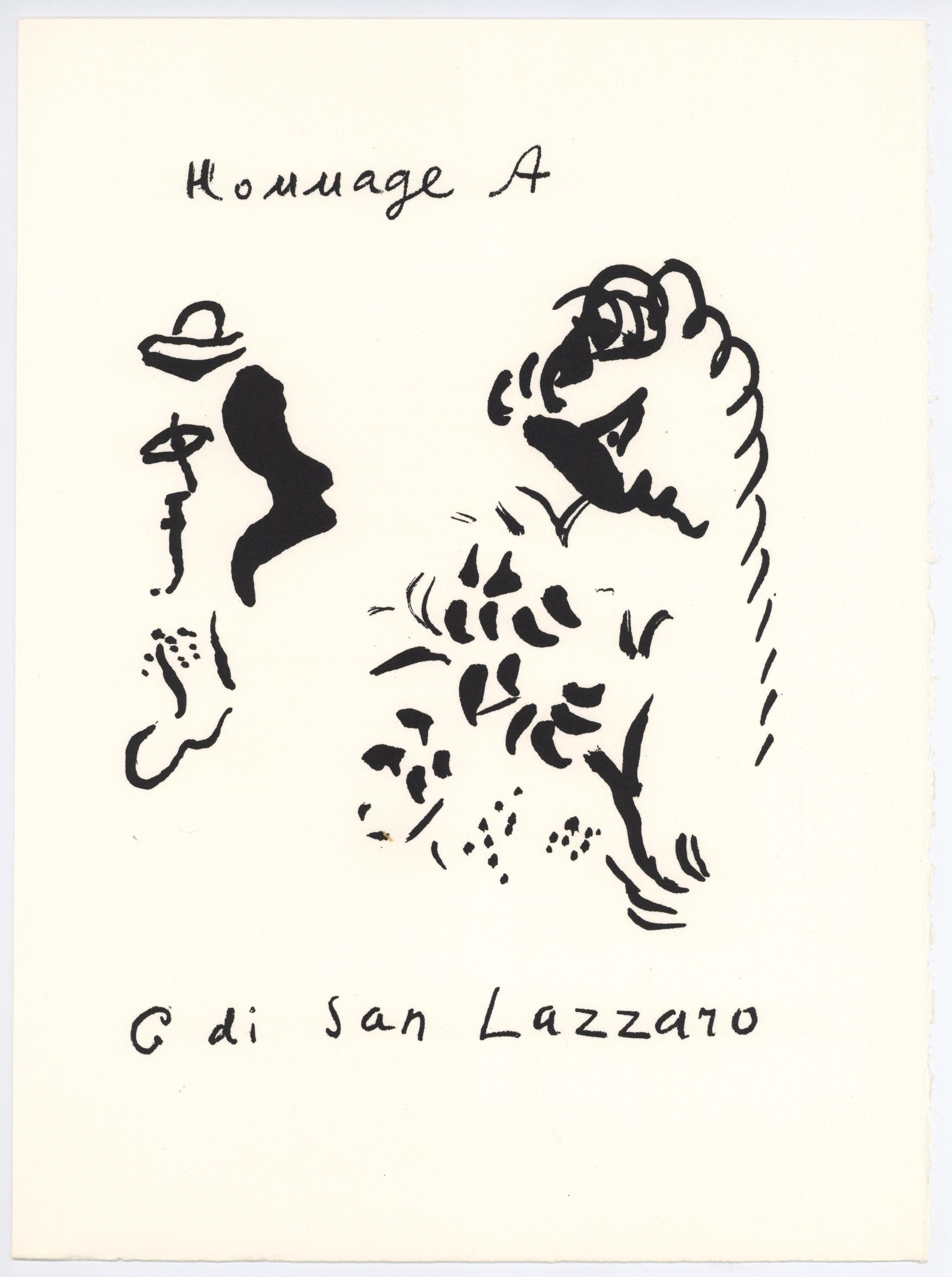 Marc Chagall, Composition, San Lazzaro et ses Amis, XXe Siècle, Limited Edition Lithograph