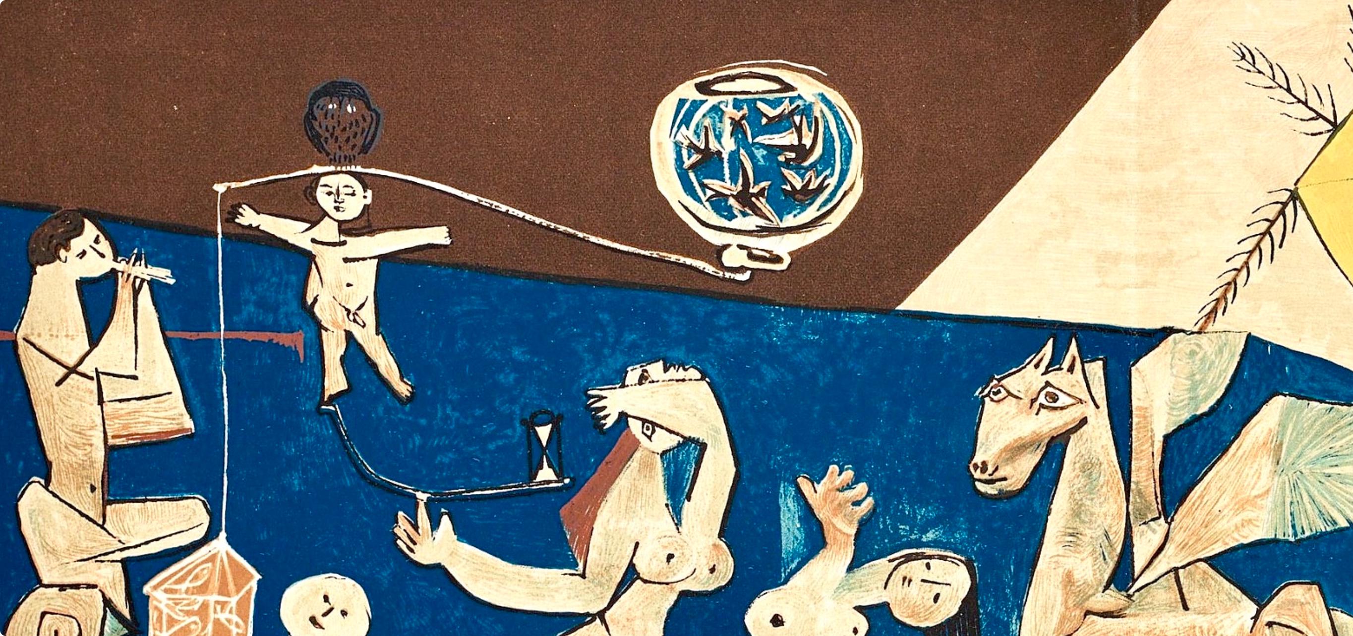 Pablo Picasso, Composition (Cramer 67; Bloch 748; Mourlot 245; Bloch, Books 66), La Guerre et la Paix, Limited Edition Lithograph