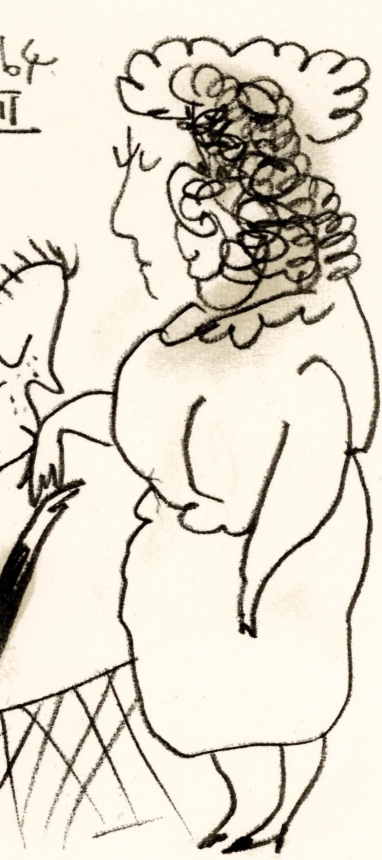 Pablo Picasso, Composition, Le Goût du Bonheur (Cramer 148; Bloch 2013), Limited Edition Mixed Media Lithograph