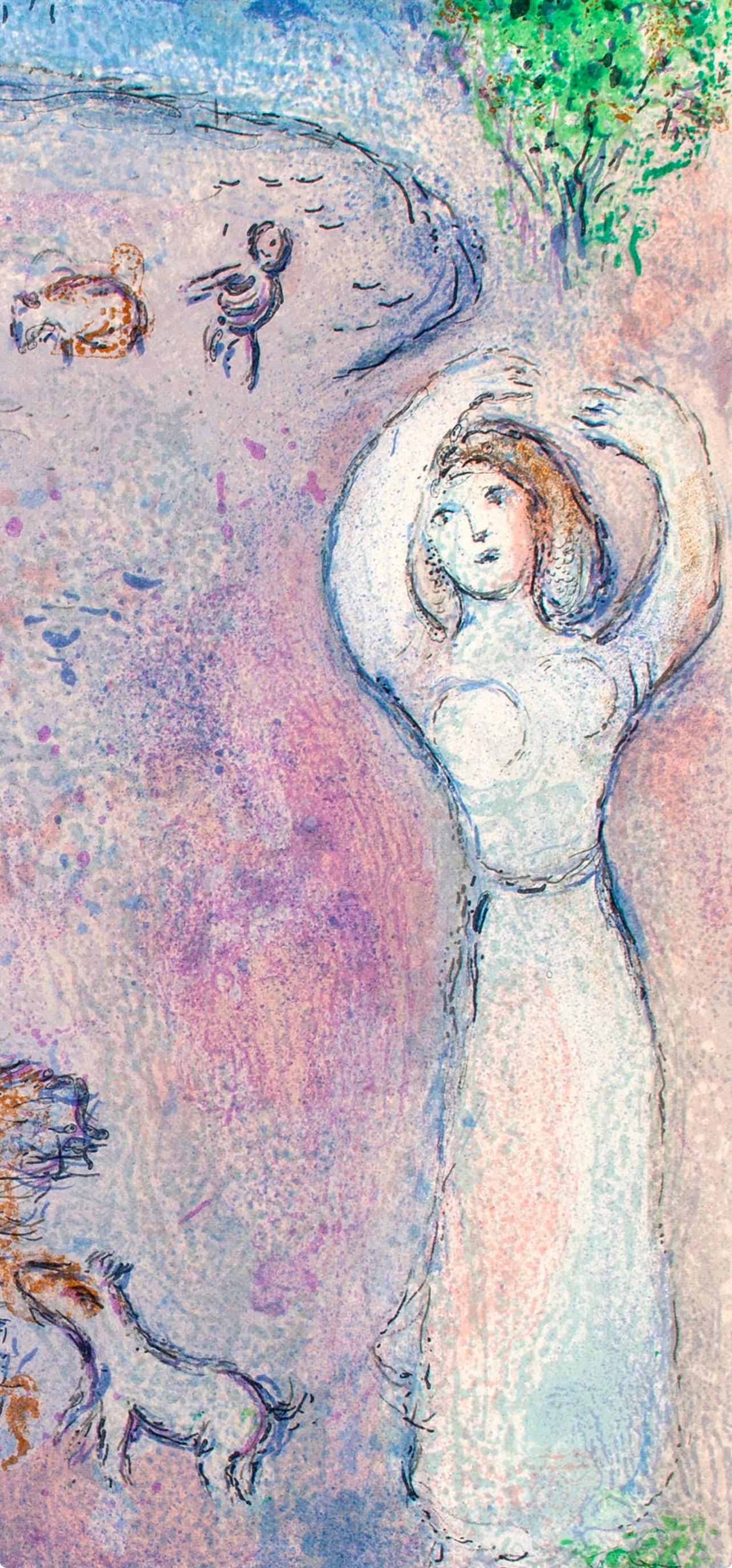 Marc Chagall, La Ruse de Dorcon, Daphnis et Chloé, Limited Edition Héliogravure